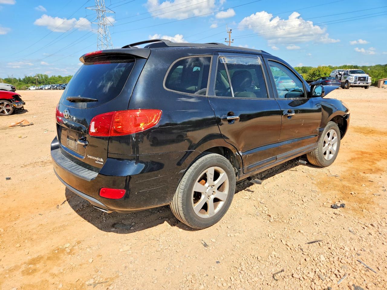 2009 Hyundai Santa Fe Limited Black vin: 5NMSH13E29H297753