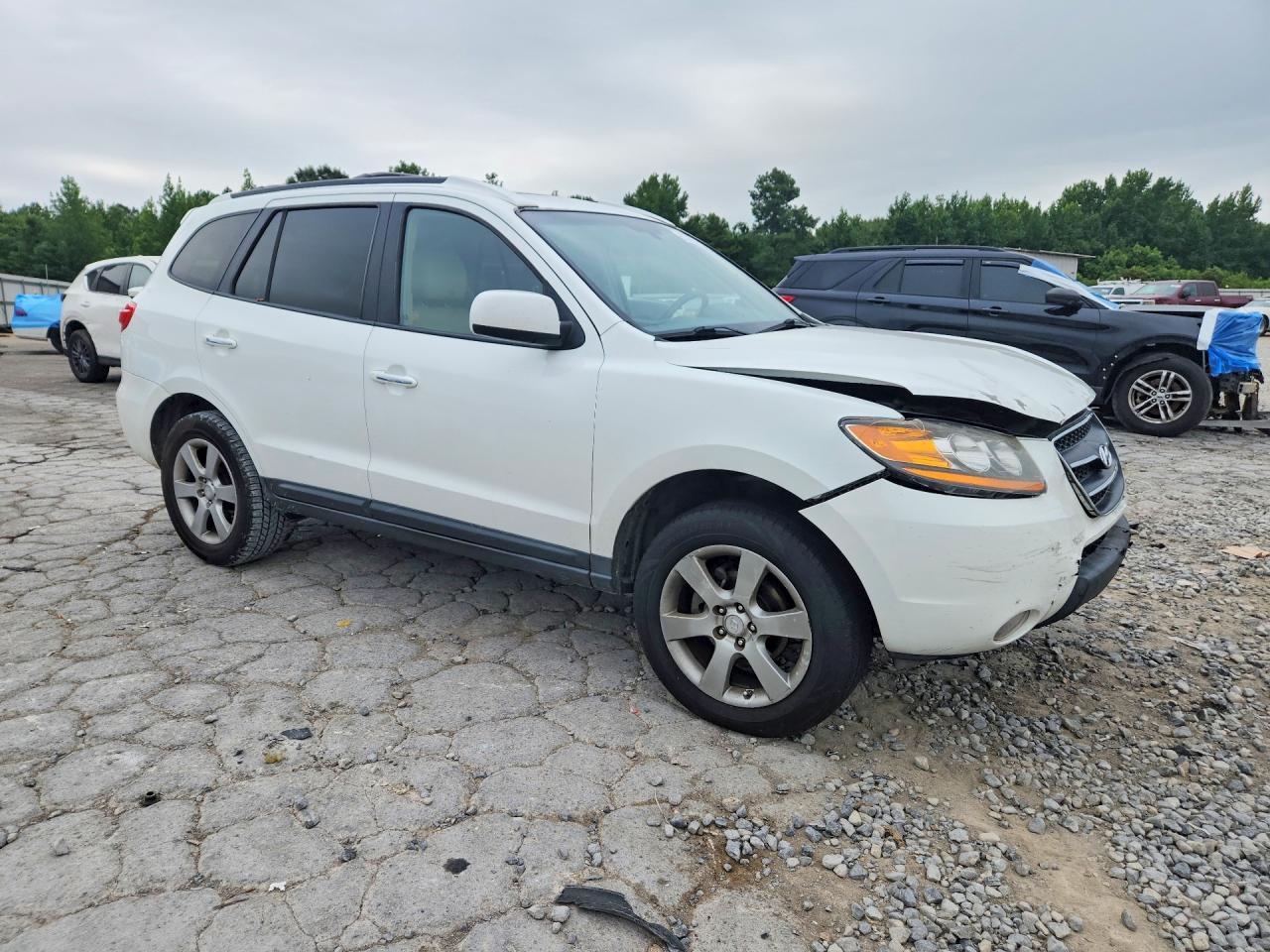 2009 Hyundai Santa Fe Limited White vin: 5NMSH13E29H320495