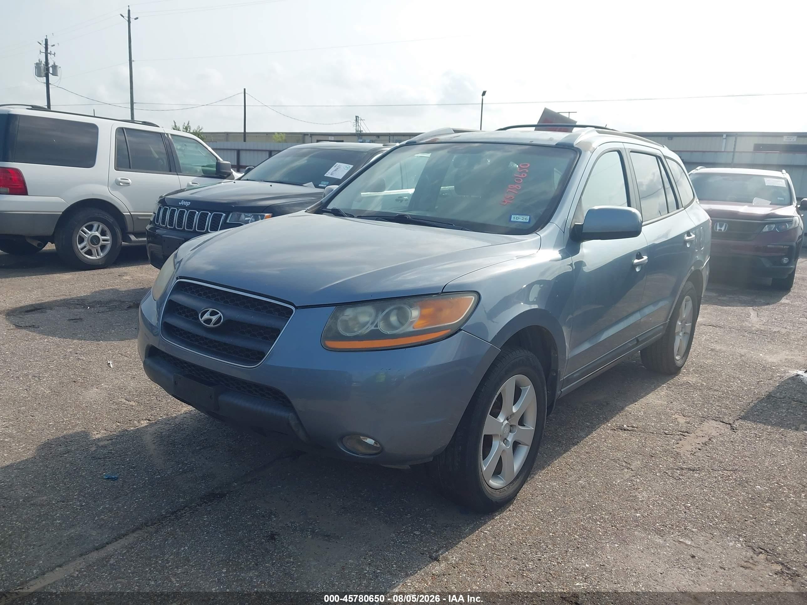 2009 Hyundai Santa Fe Se Синий vin: 5NMSH13E29H325471