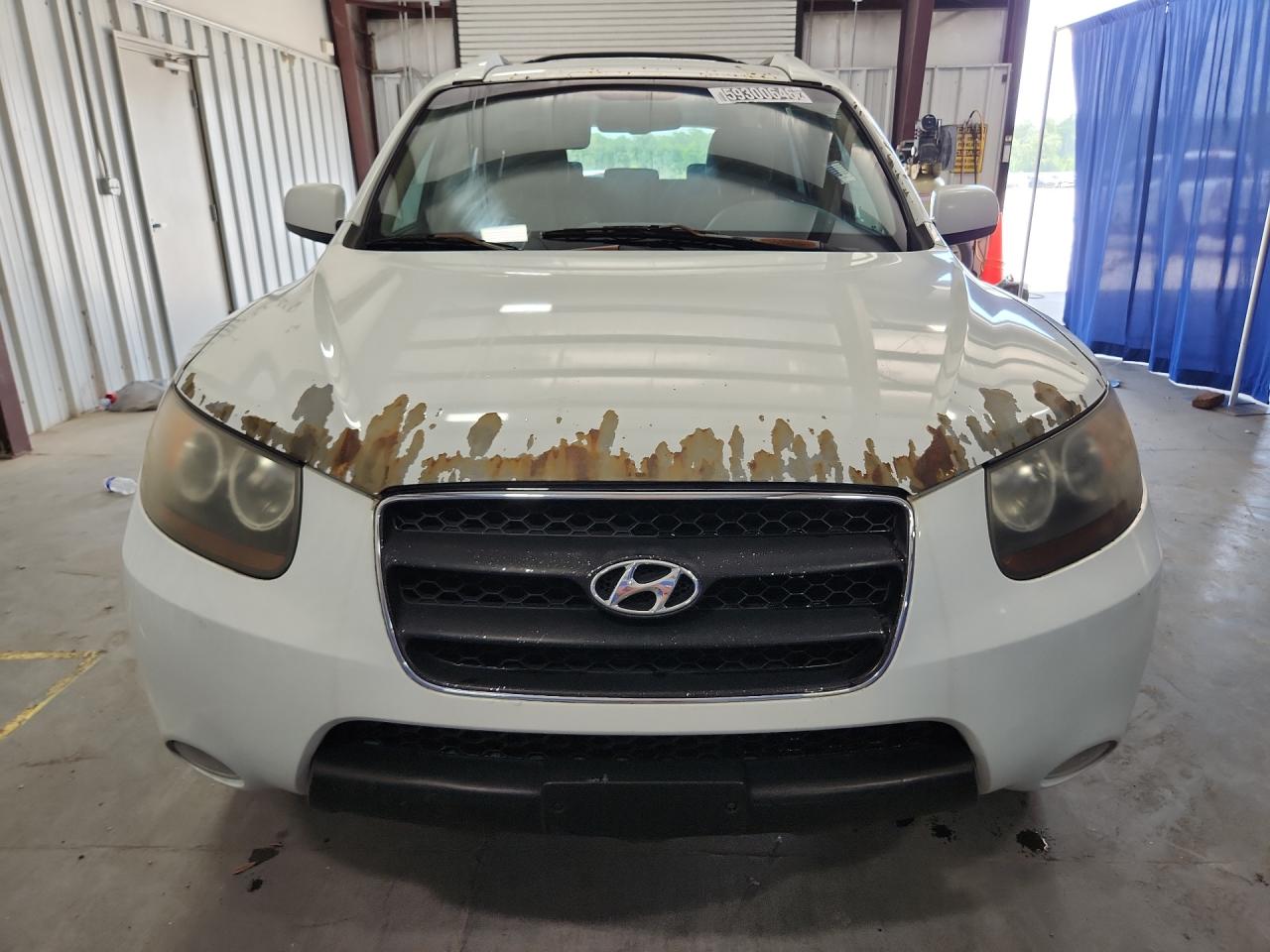 2007 Hyundai Santa Fe Se White vin: 5NMSH13E37H021742 Damage: Left Head Lamp, Faded, Repair Required