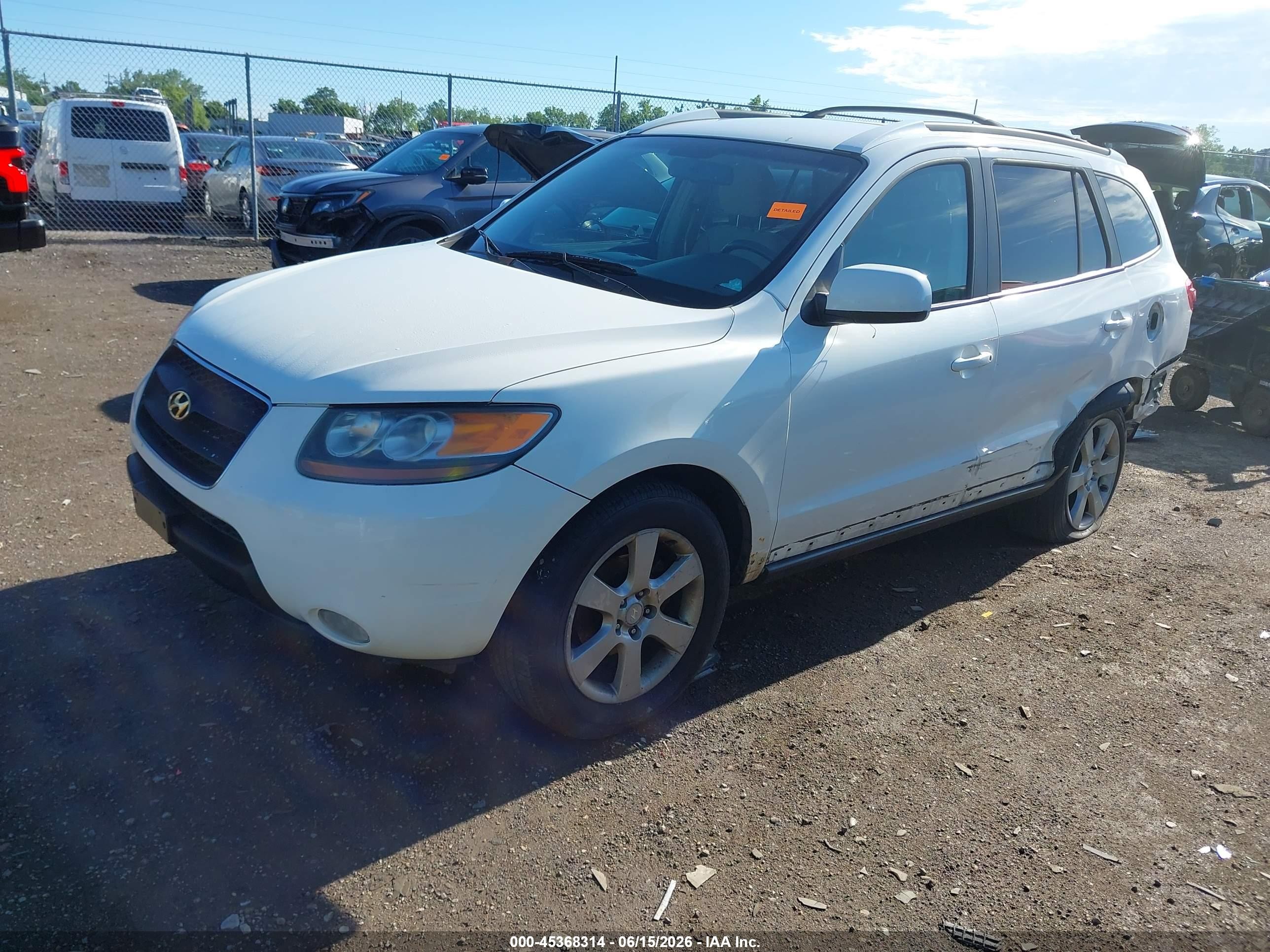 2007 Hyundai Santa Fe Limited/se White vin: 5NMSH13E37H025032