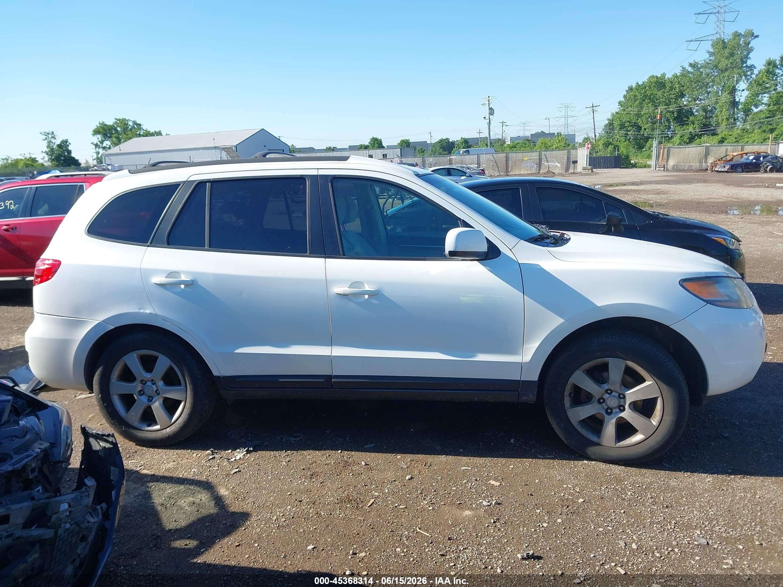 2007 Hyundai Santa Fe Limited/se White vin: 5NMSH13E37H025032