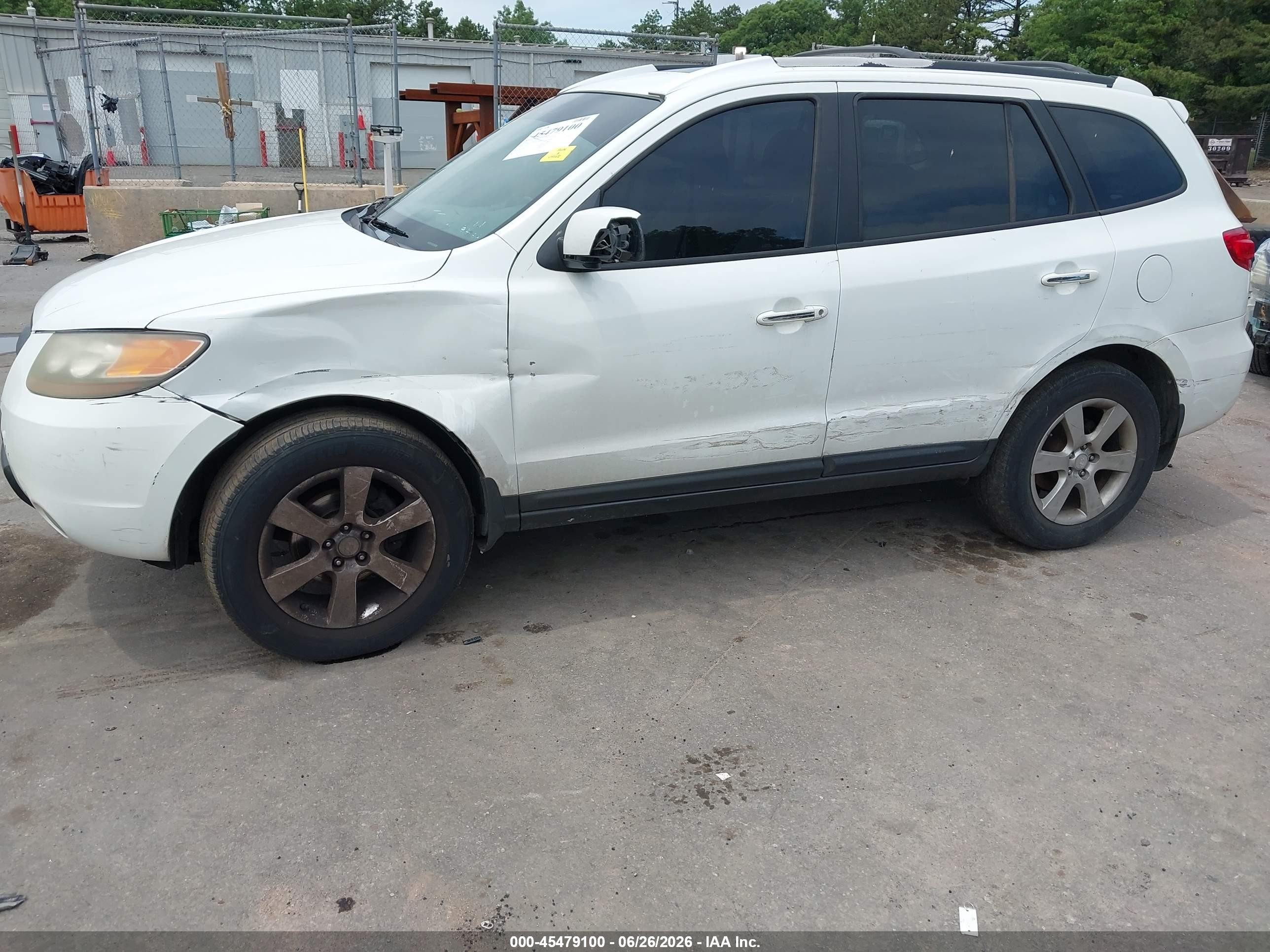 2007 Hyundai Santa Fe Limited/se Белый vin: 5NMSH13E37H088521