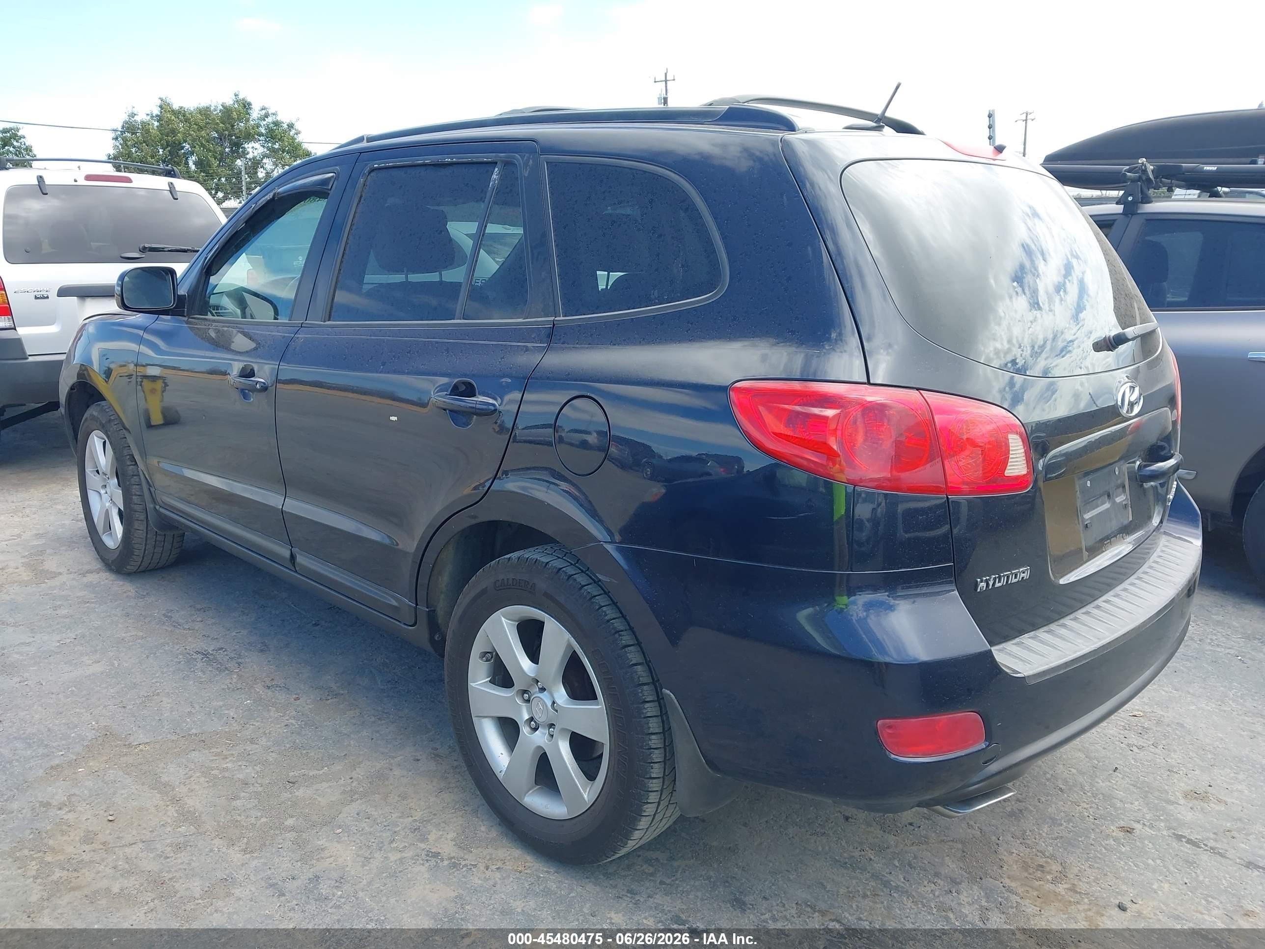 2007 Hyundai Santa Fe Limited/se Blue vin: 5NMSH13E37H103406