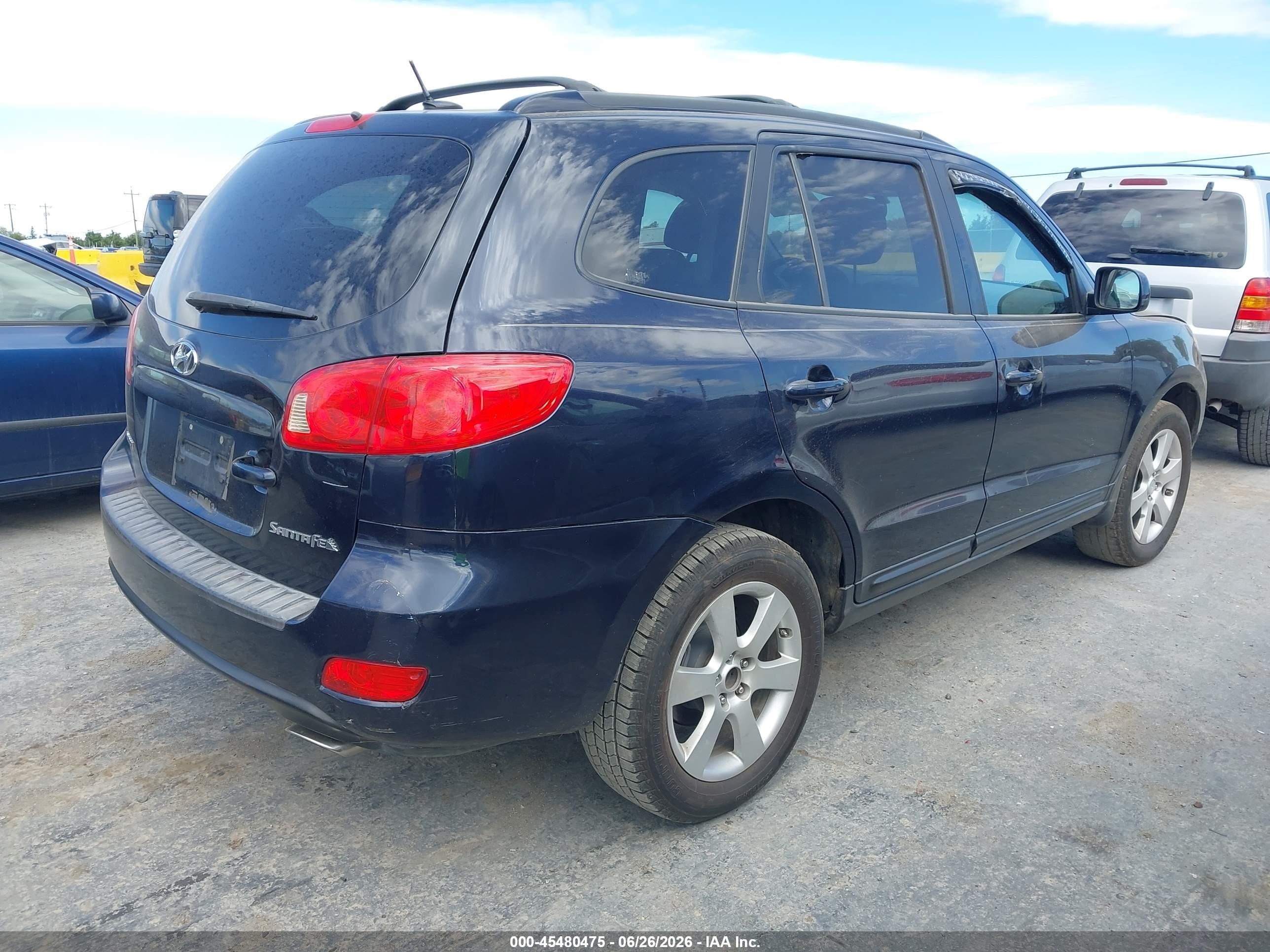 2007 Hyundai Santa Fe Limited/se Blue vin: 5NMSH13E37H103406