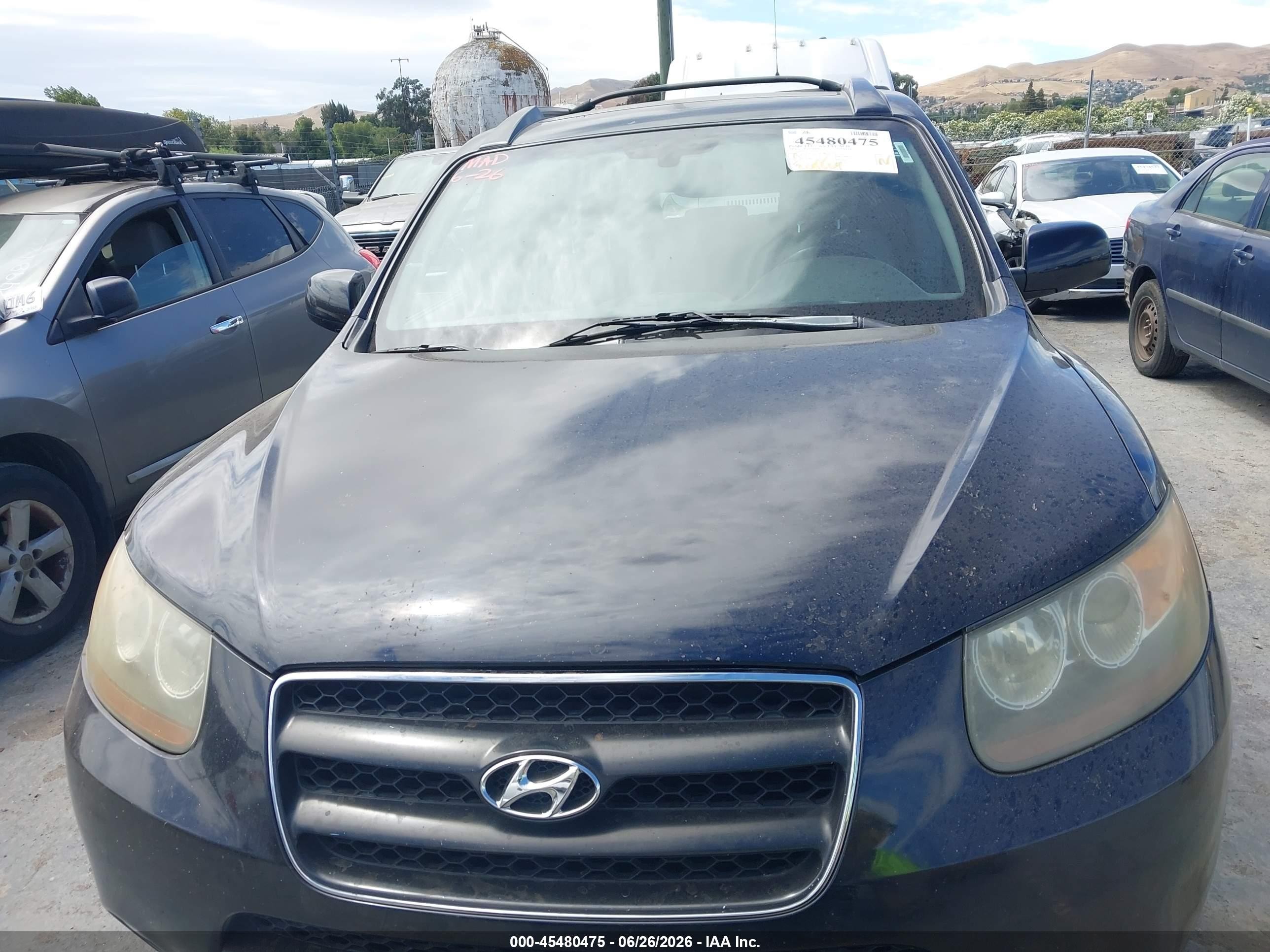 2007 Hyundai Santa Fe Limited/se Blue vin: 5NMSH13E37H103406