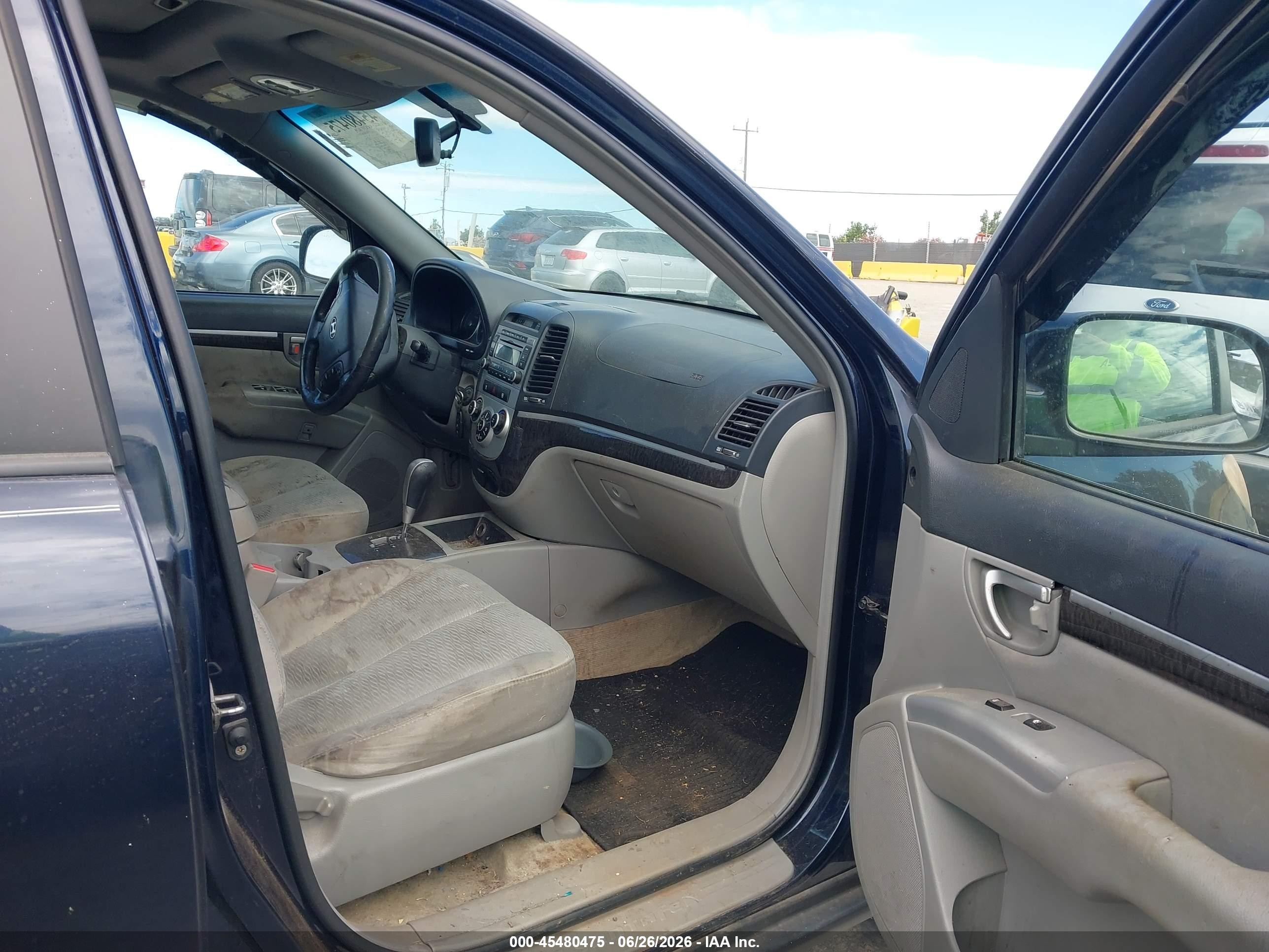 2007 Hyundai Santa Fe Limited/se Blue vin: 5NMSH13E37H103406