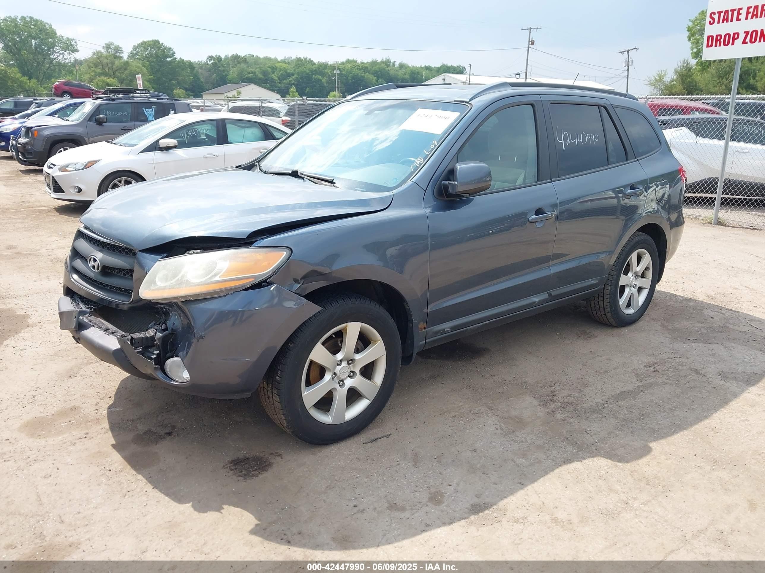 2008 Hyundai Santa Fe Limited/se Gray vin: 5NMSH13E38H133247