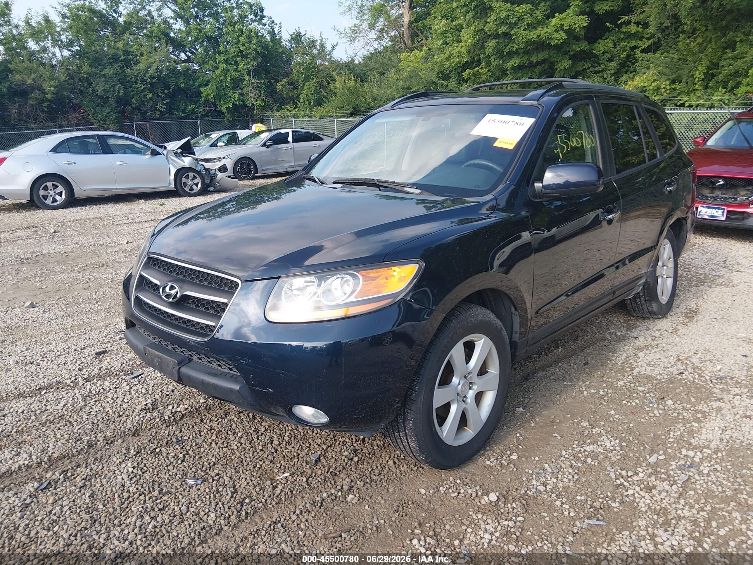 2008 Hyundai Santa Fe Limited/se Blue vin: 5NMSH13E38H139680