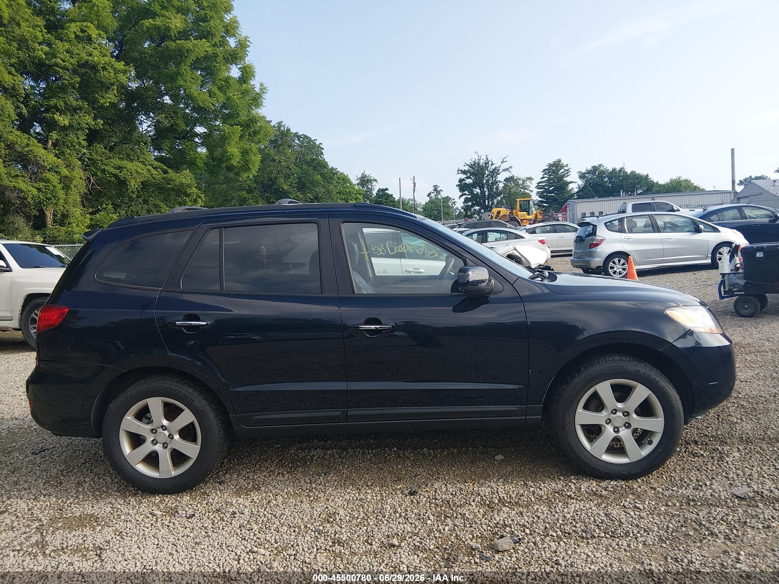 2008 Hyundai Santa Fe Limited/se Blue vin: 5NMSH13E38H139680