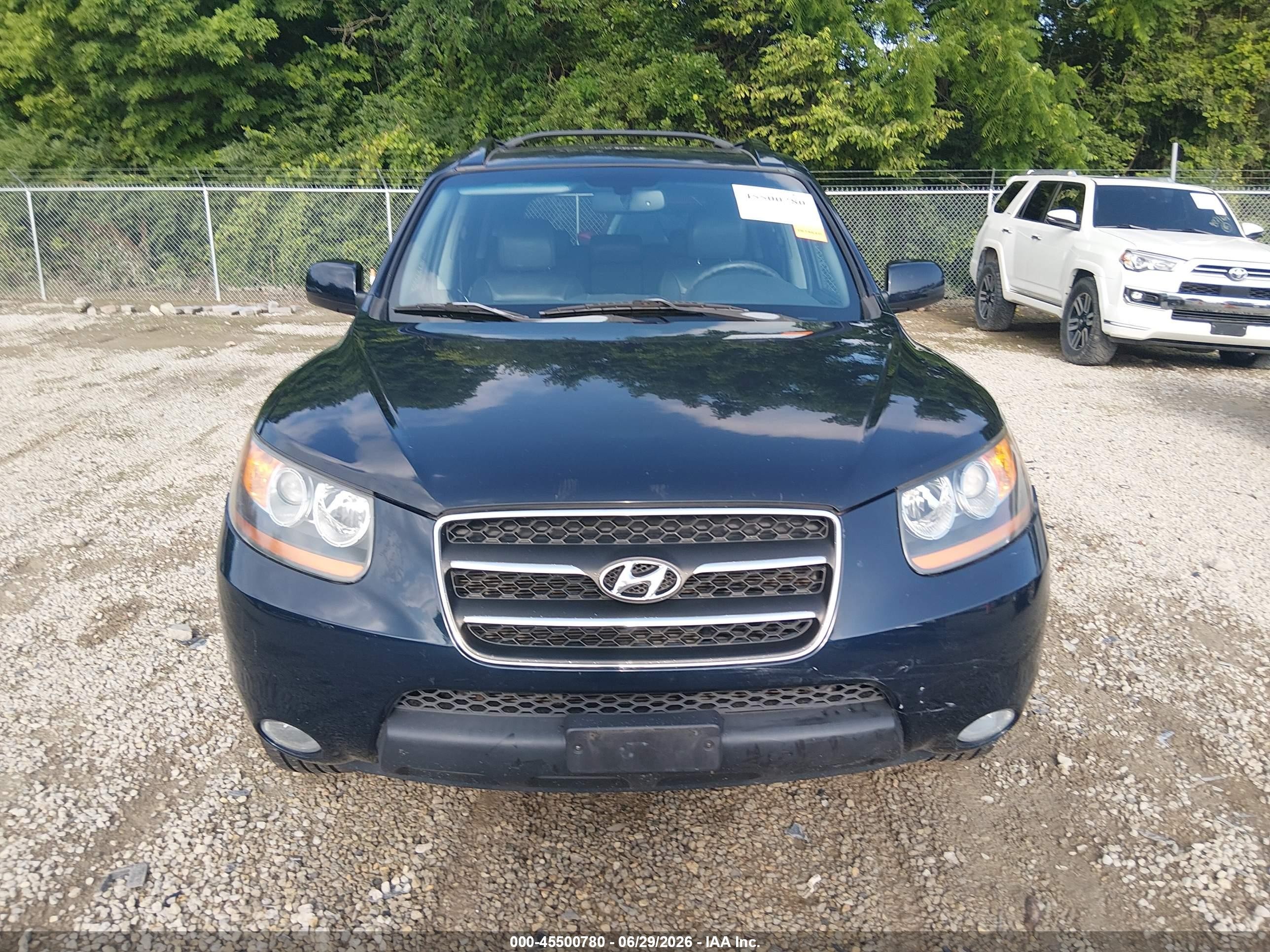 2008 Hyundai Santa Fe Limited/se Blue vin: 5NMSH13E38H139680