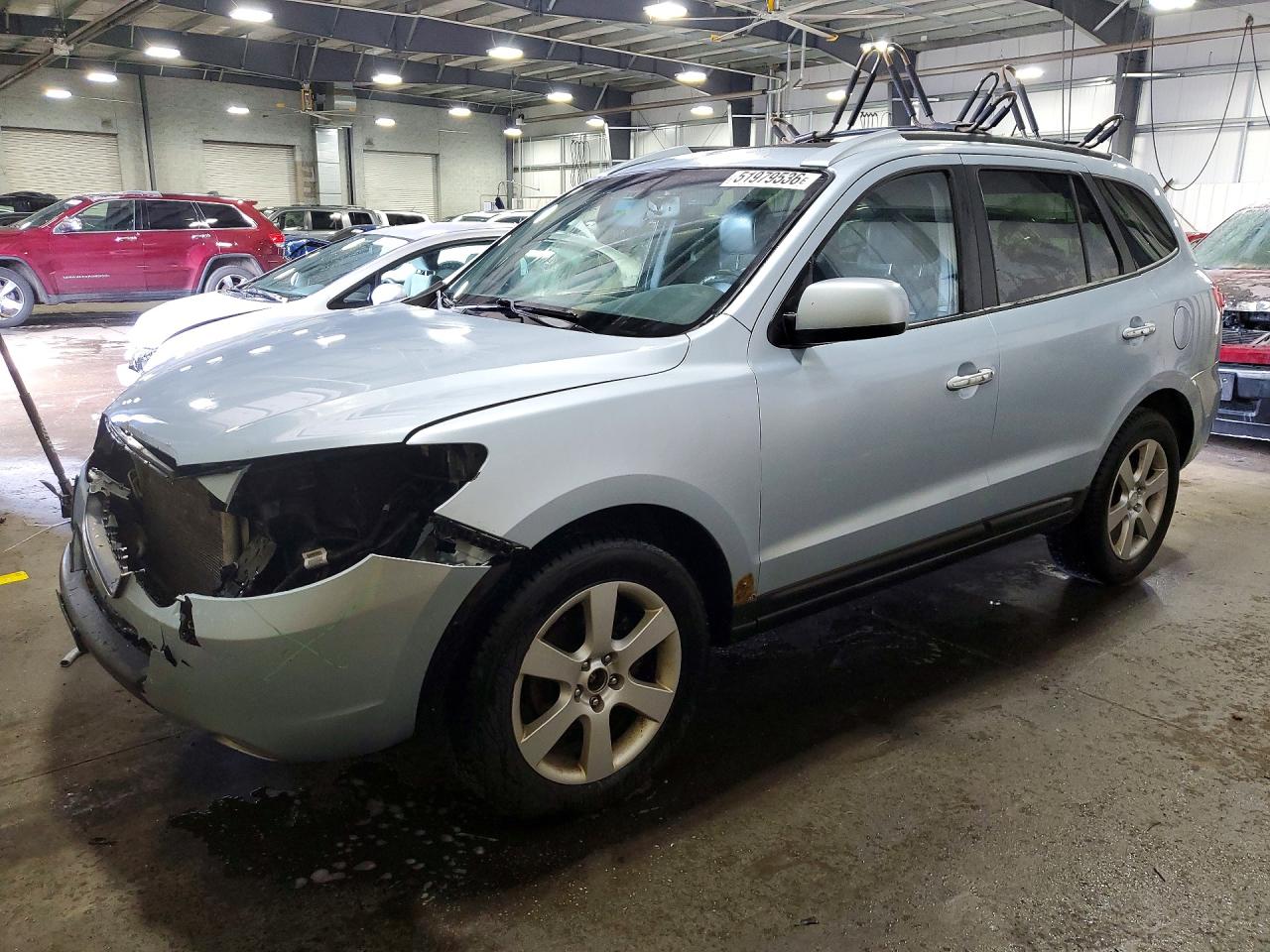 2008 Hyundai Santa Fe Se Blue vin: 5NMSH13E38H158844