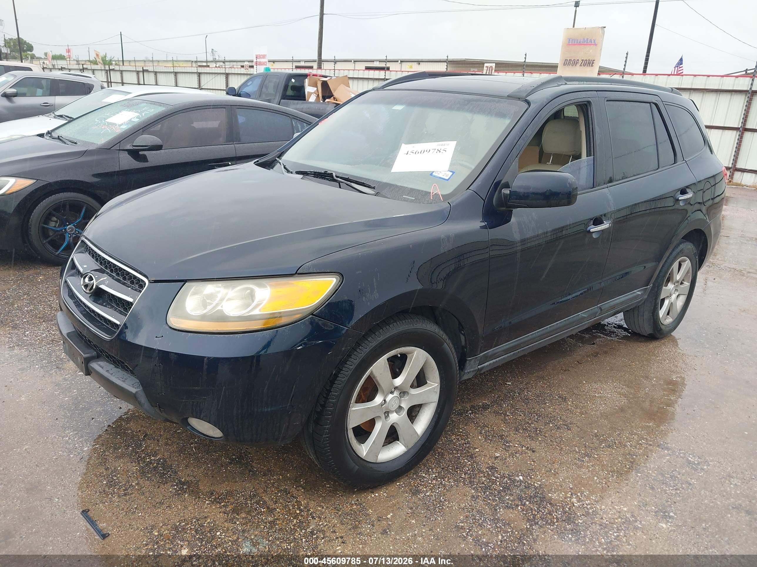 2008 Hyundai Santa Fe Limited/se Dark Blue vin: 5NMSH13E38H160013