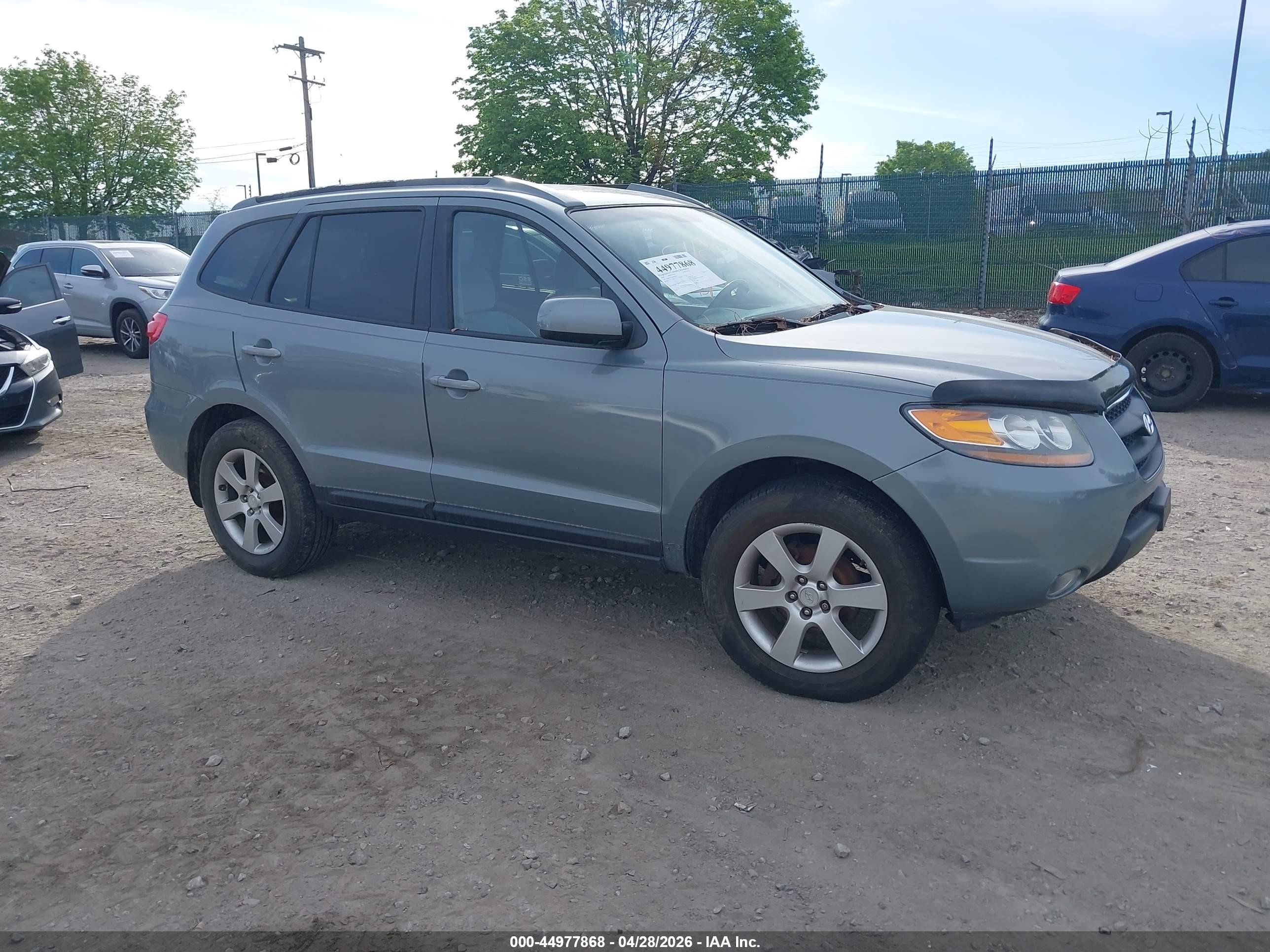2008 Hyundai Santa Fe Limited/se Light Blue vin: 5NMSH13E38H187793