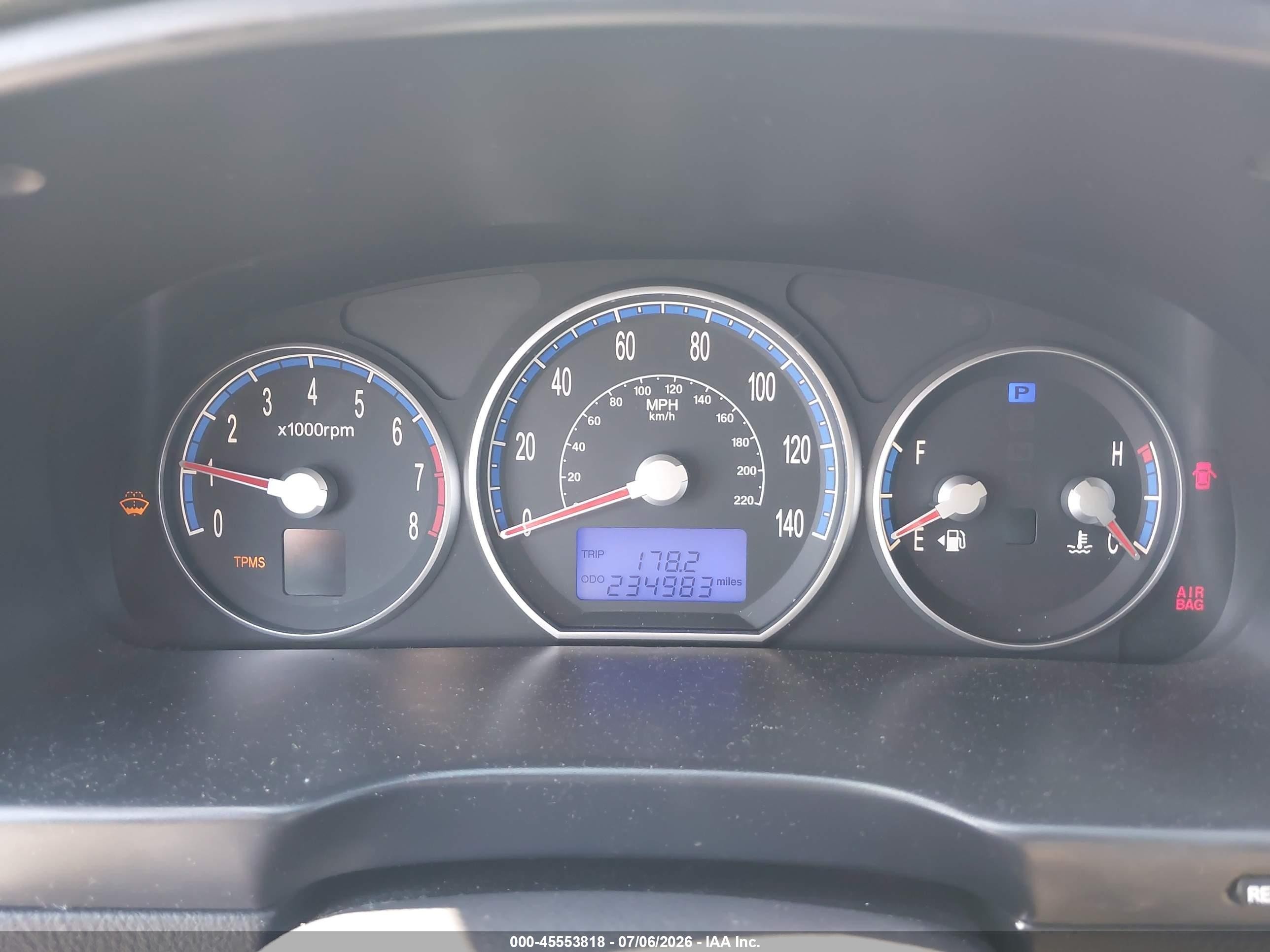 2008 Hyundai Santa Fe Limited/se Light Blue vin: 5NMSH13E38H223417