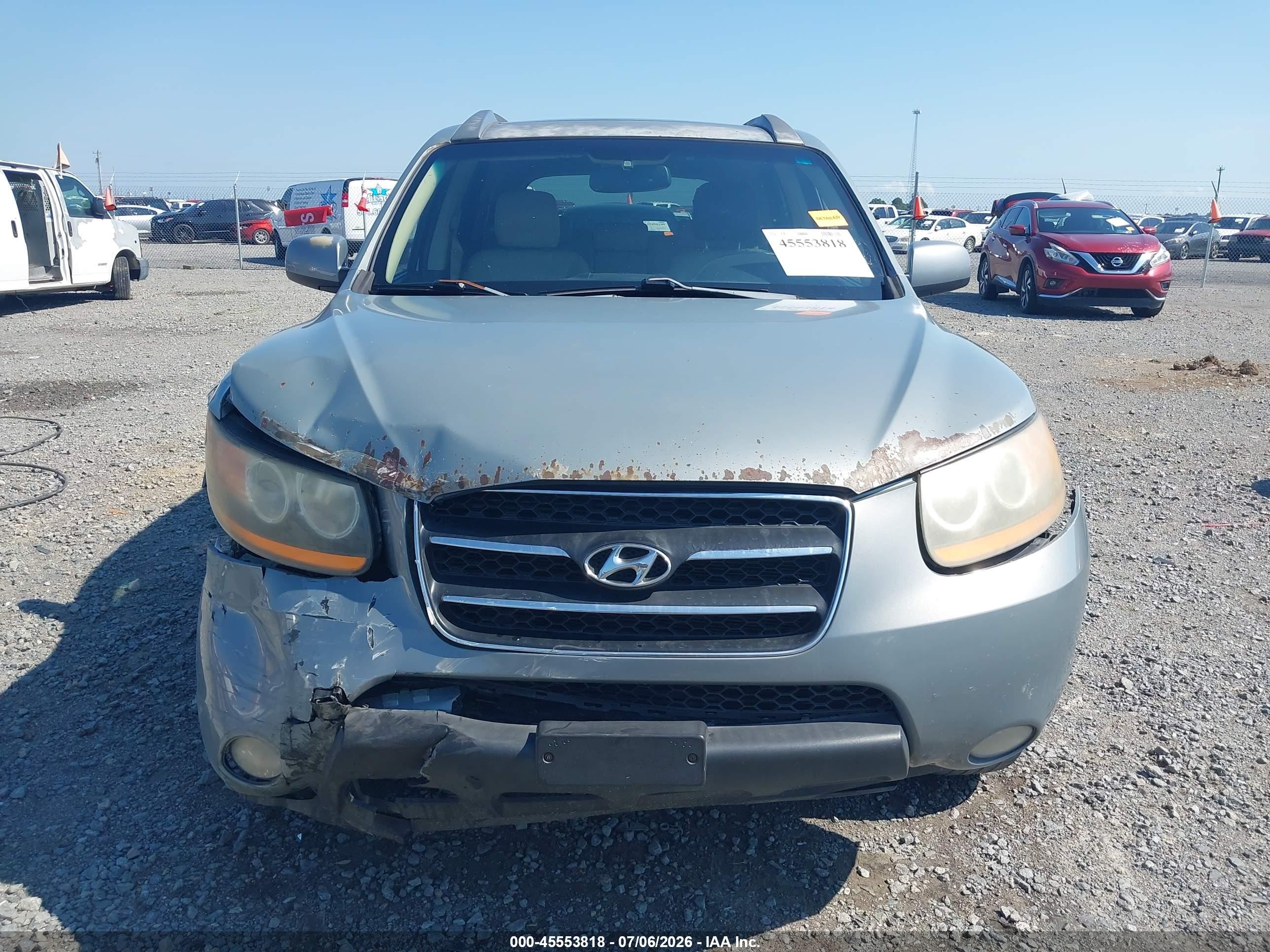 2008 Hyundai Santa Fe Limited/se Light Blue vin: 5NMSH13E38H223417