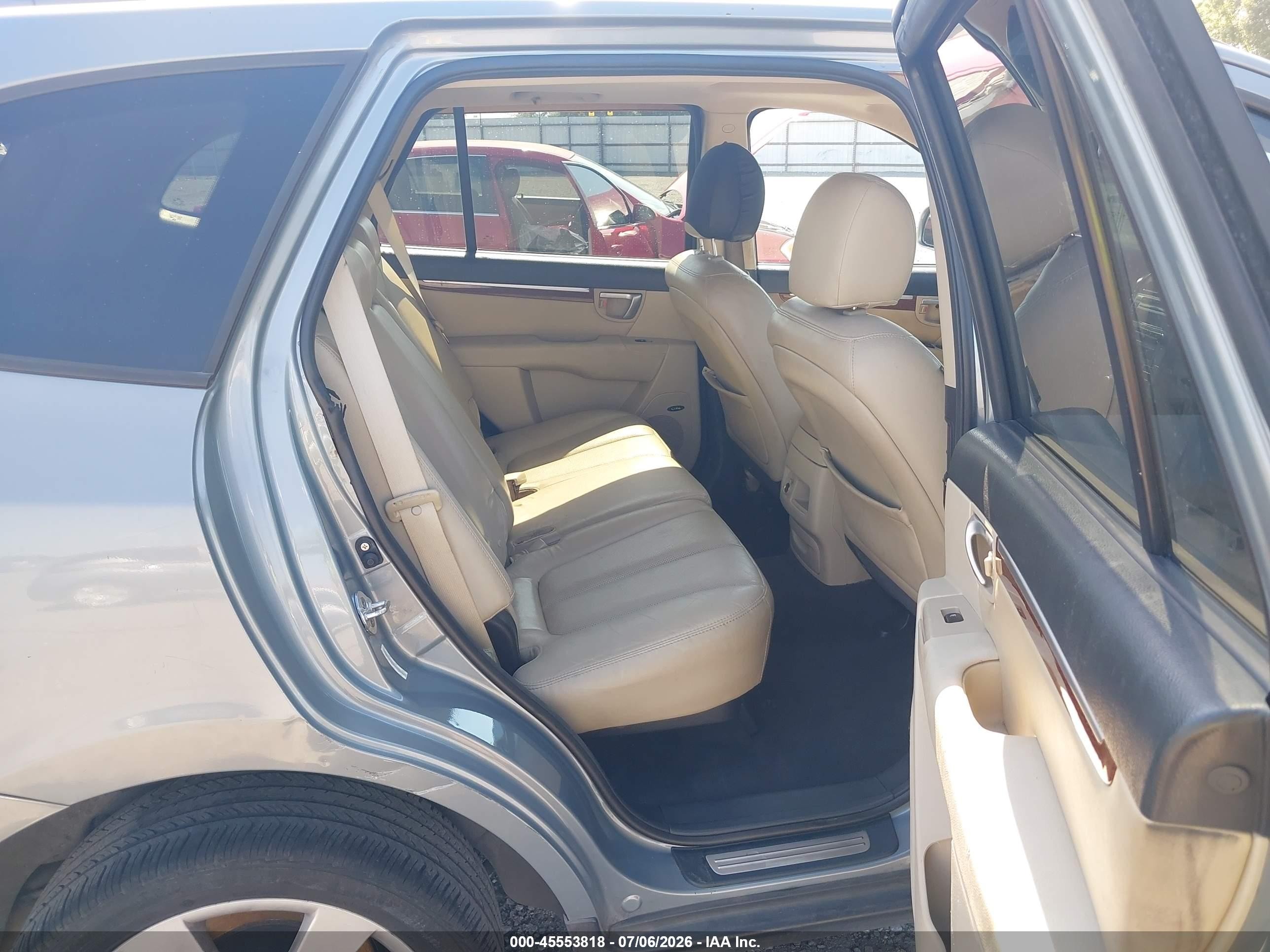 2008 Hyundai Santa Fe Limited/se Light Blue vin: 5NMSH13E38H223417