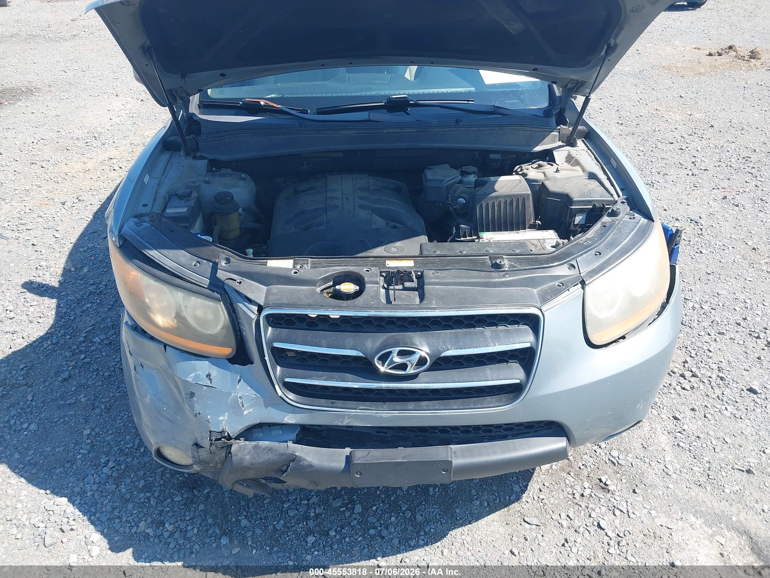 2008 Hyundai Santa Fe Limited/se Light Blue vin: 5NMSH13E38H223417