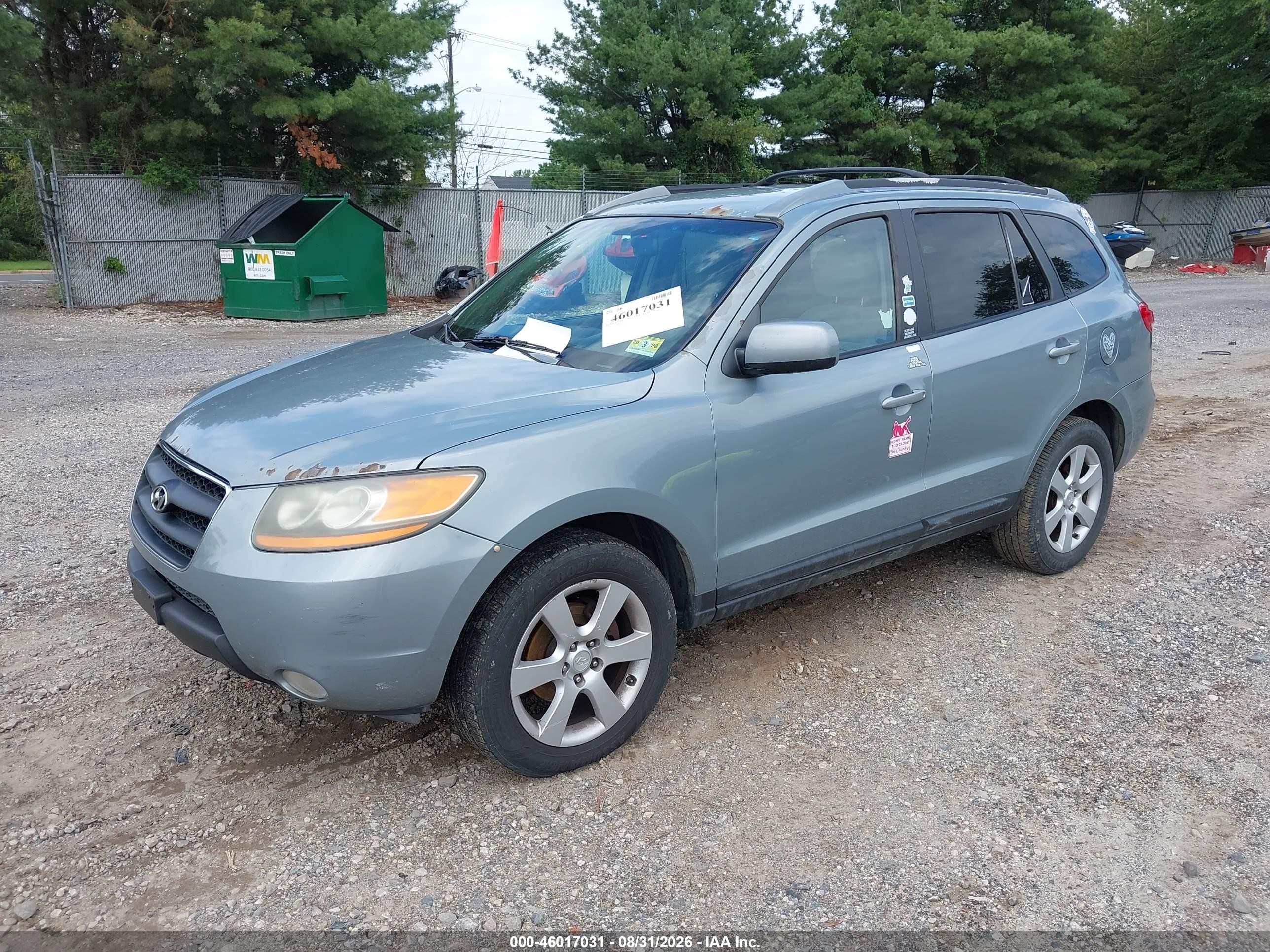 2009 Hyundai Santa Fe Se Gray vin: 5NMSH13E39H236248
