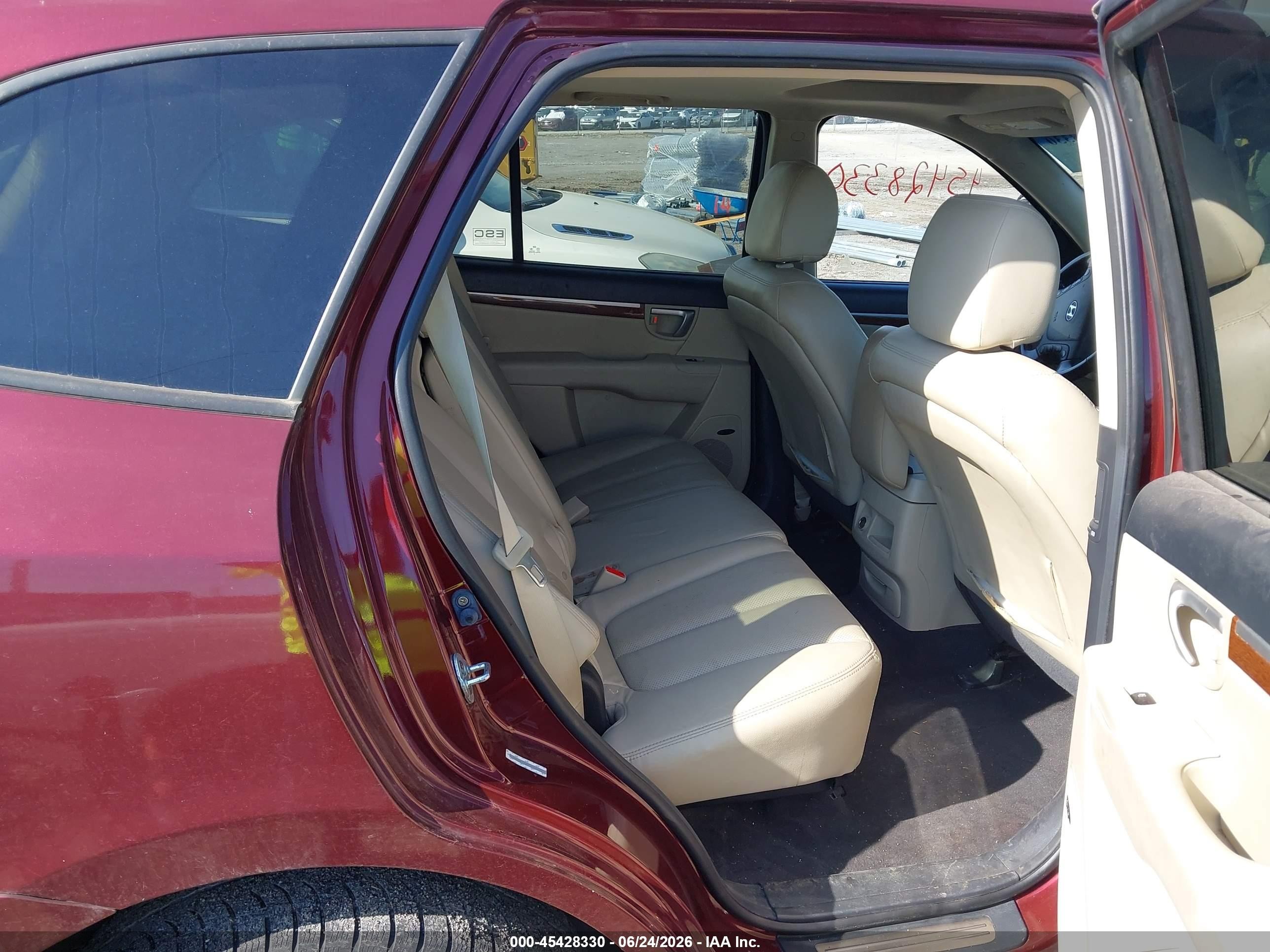 2009 Hyundai Santa Fe Limited Maroon vin: 5NMSH13E39H244849