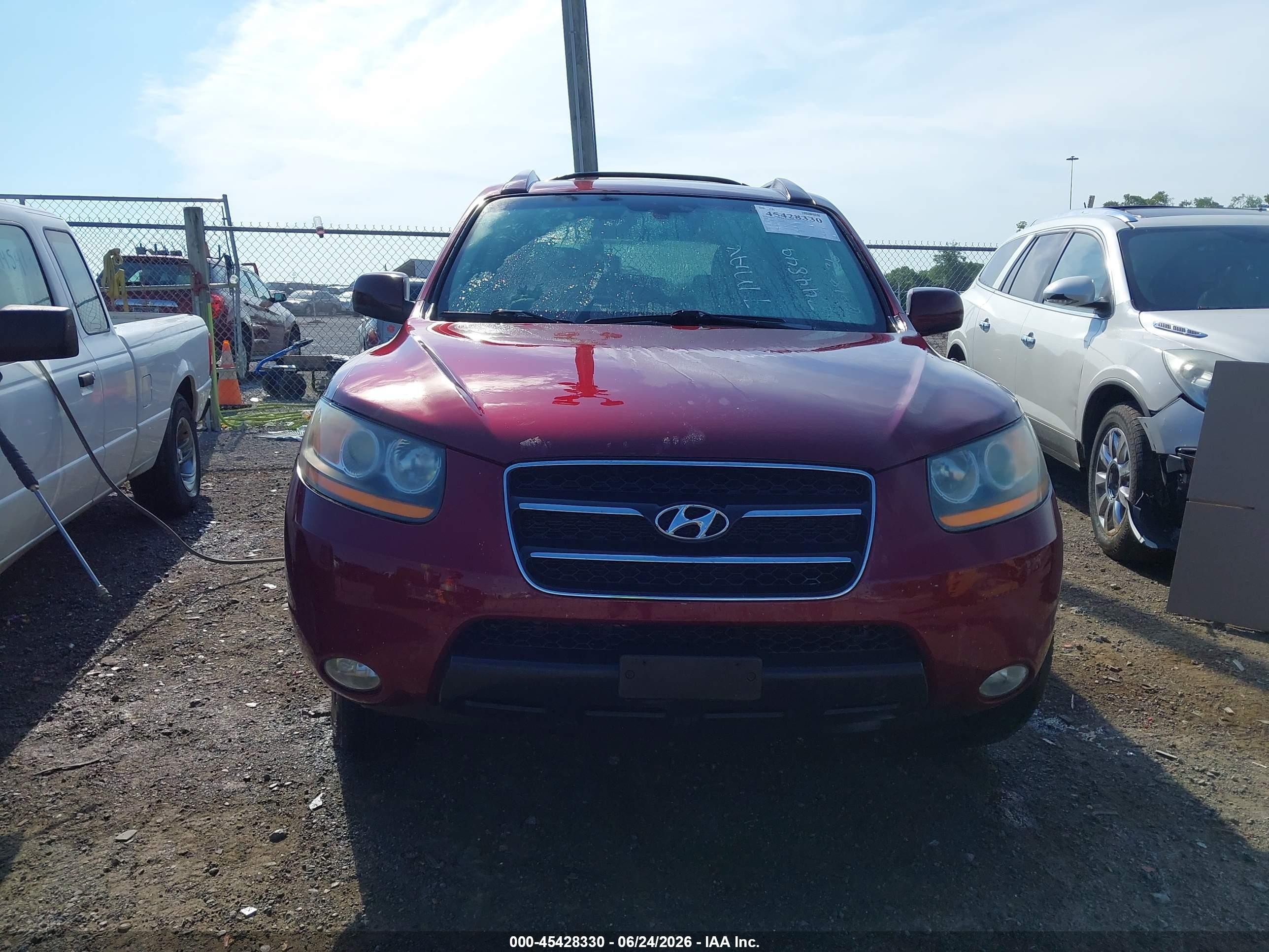 2009 Hyundai Santa Fe Limited Maroon vin: 5NMSH13E39H244849