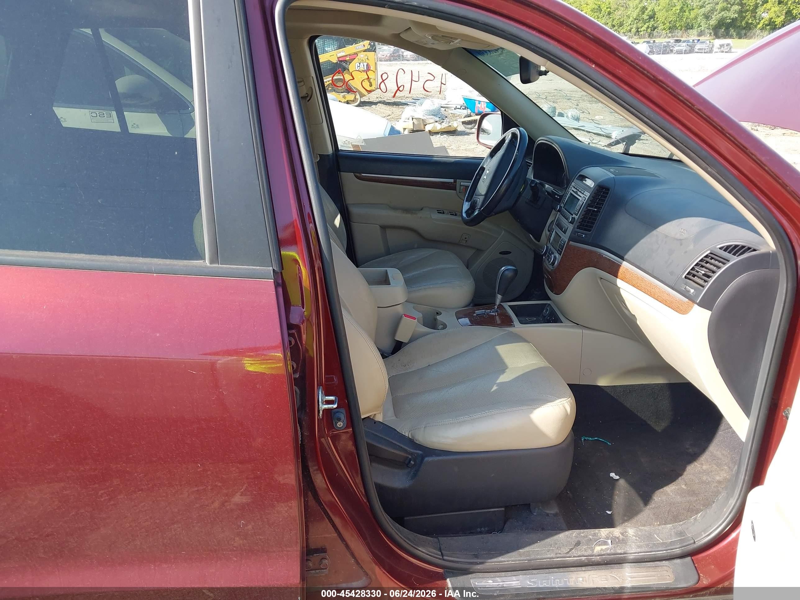 2009 Hyundai Santa Fe Limited Maroon vin: 5NMSH13E39H244849