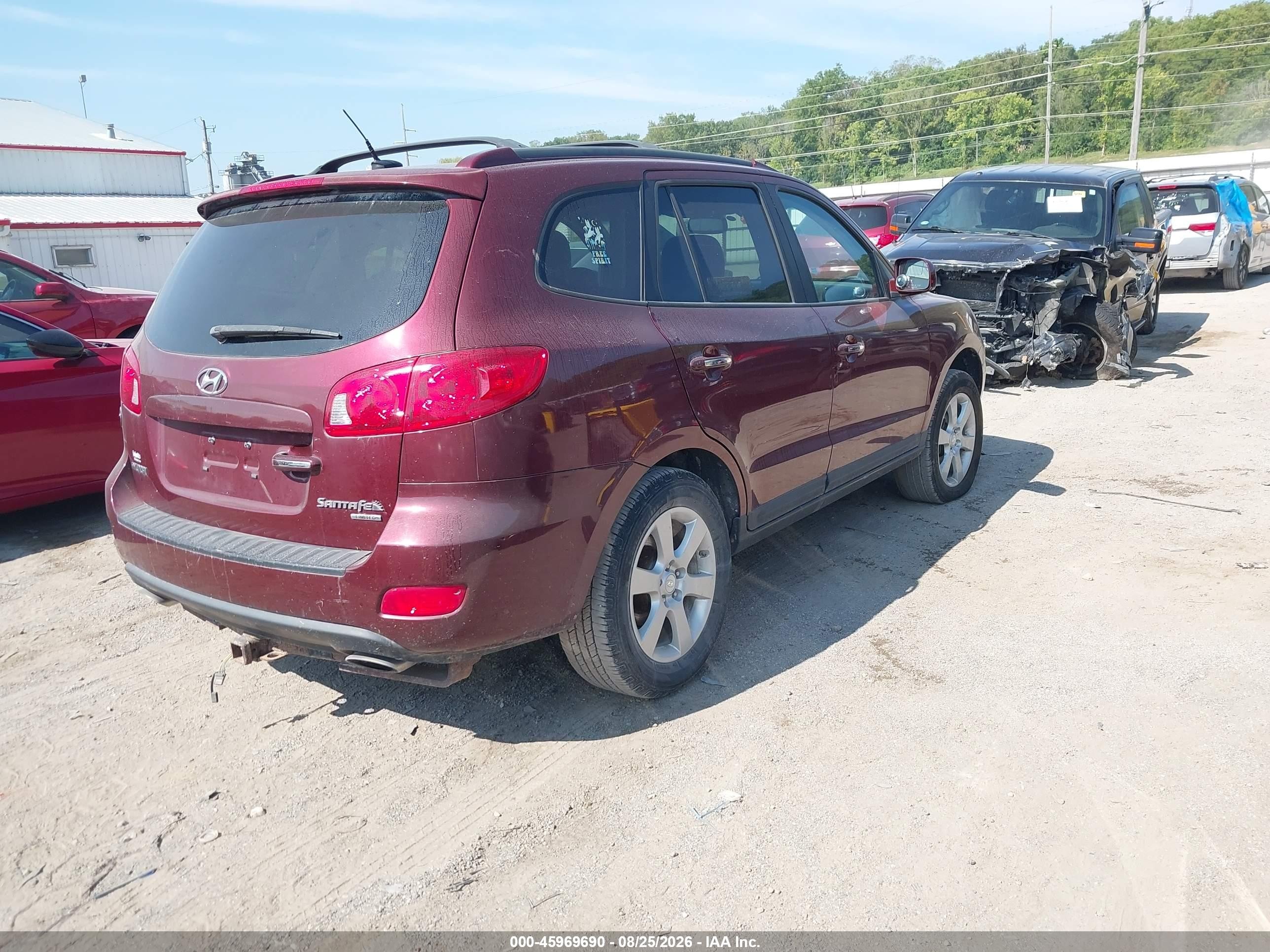 2009 Hyundai Santa Fe Limited Red vin: 5NMSH13E39H287894