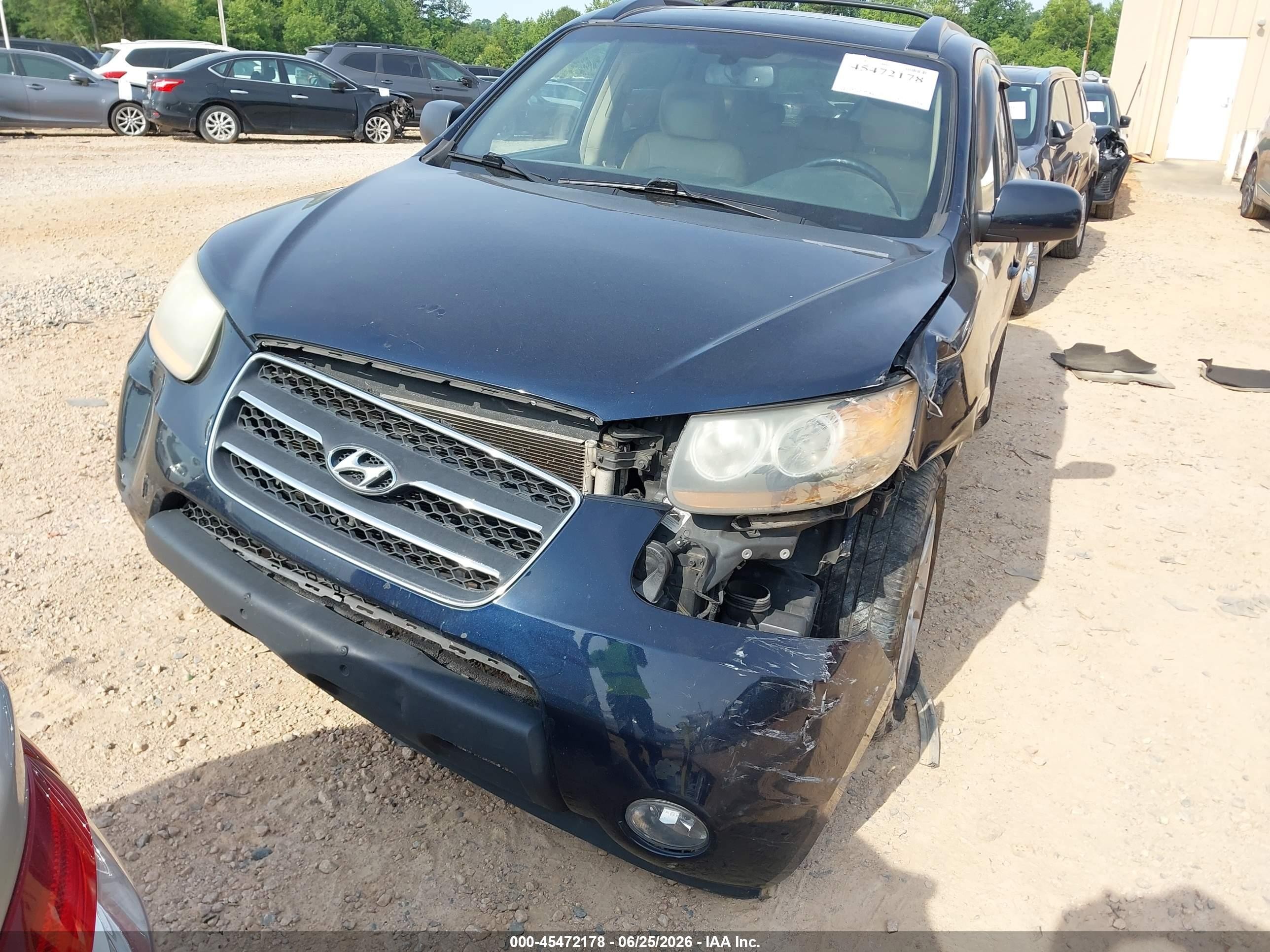 2009 Hyundai Santa Fe Limited Black vin: 5NMSH13E39H296255