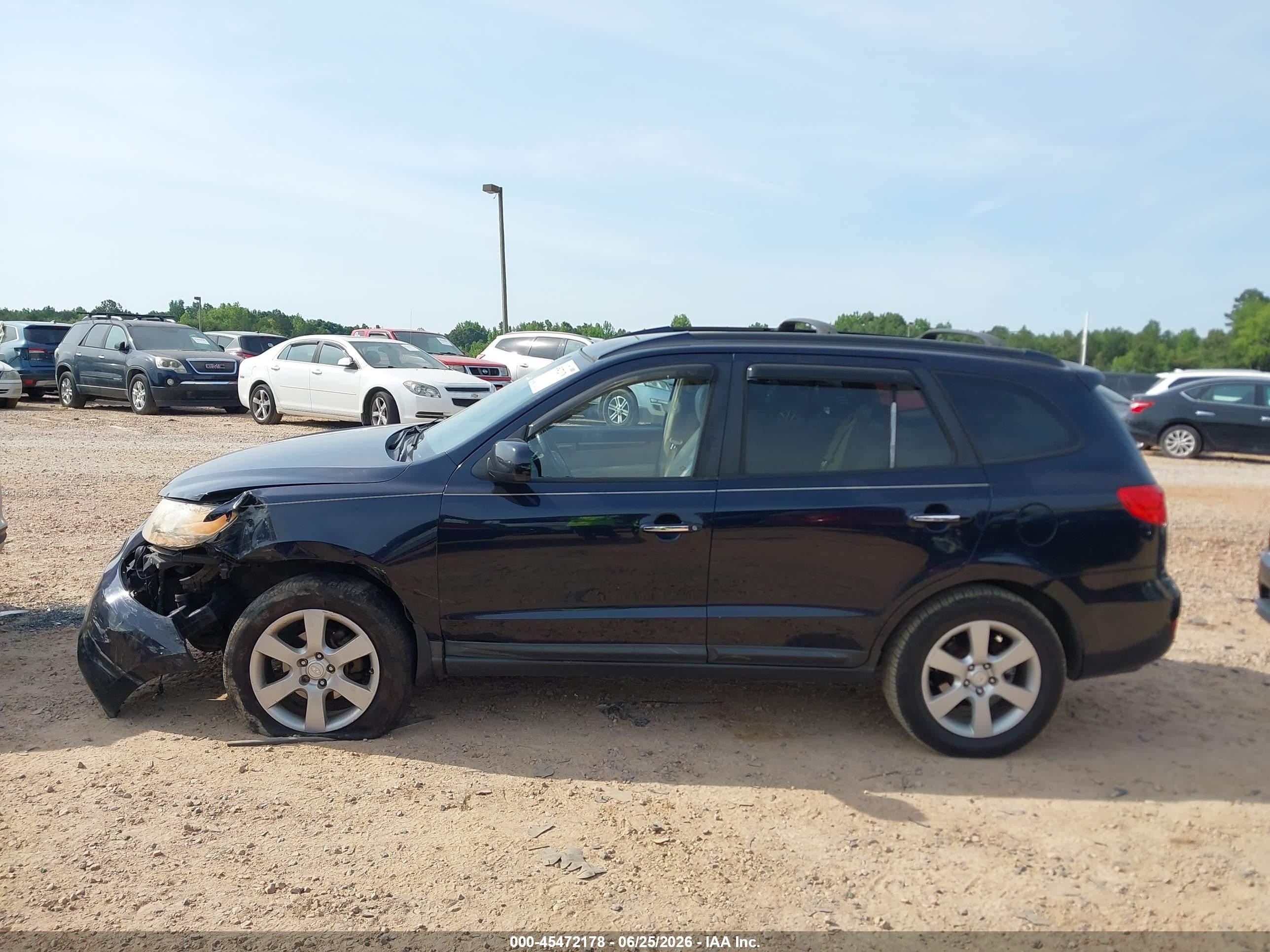 2009 Hyundai Santa Fe Limited Black vin: 5NMSH13E39H296255