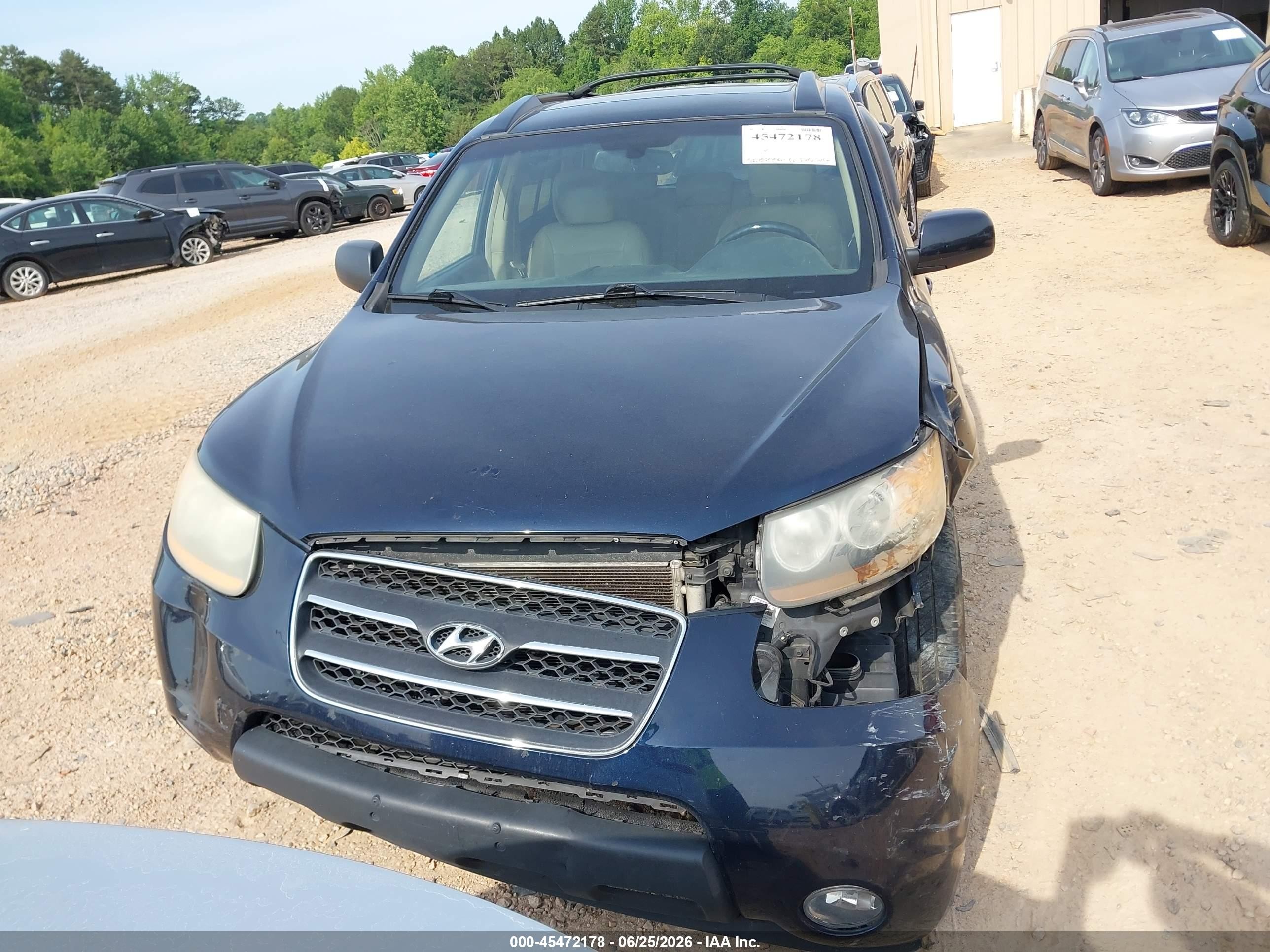 2009 Hyundai Santa Fe Limited Black vin: 5NMSH13E39H296255