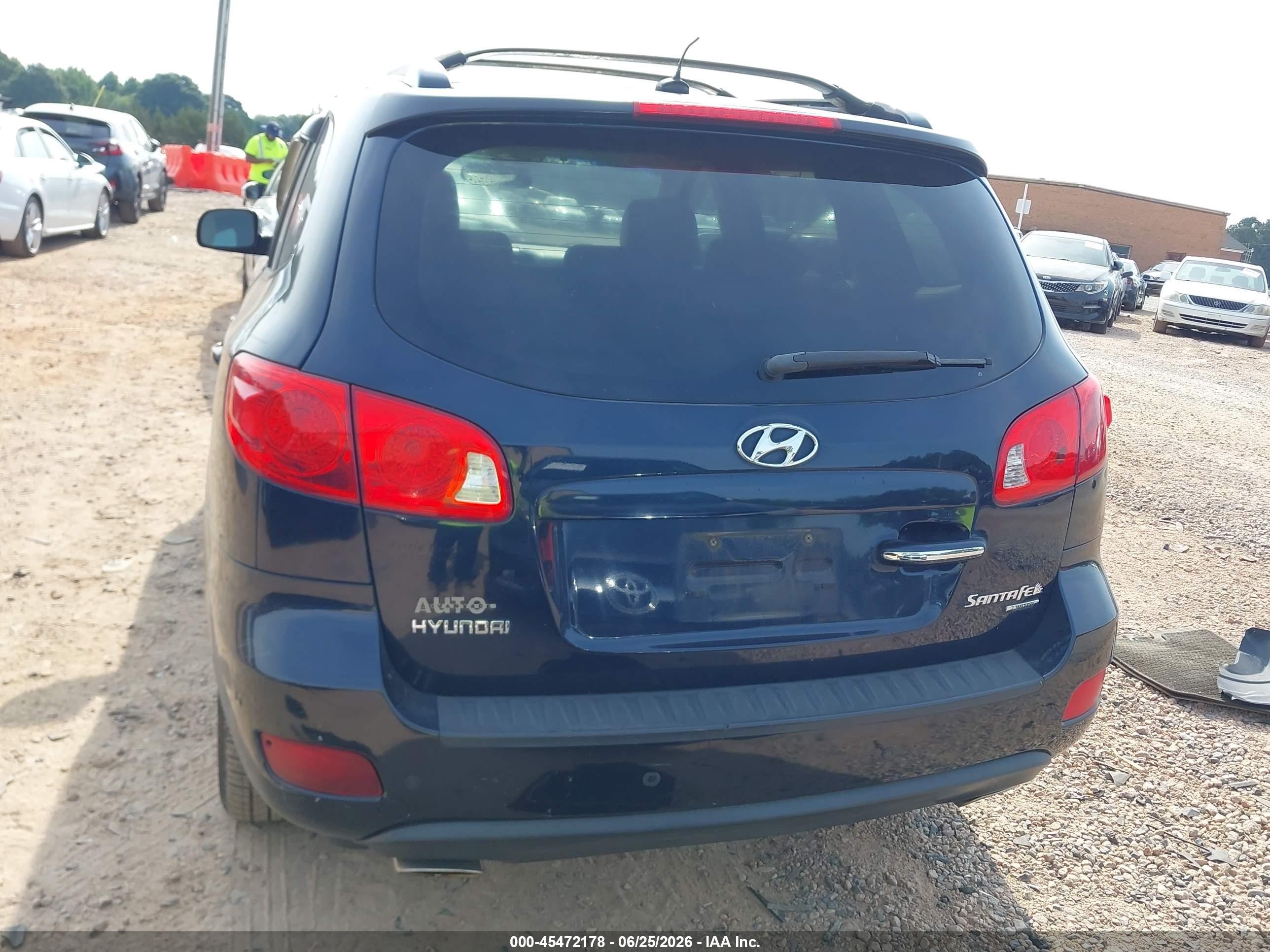 2009 Hyundai Santa Fe Limited Black vin: 5NMSH13E39H296255