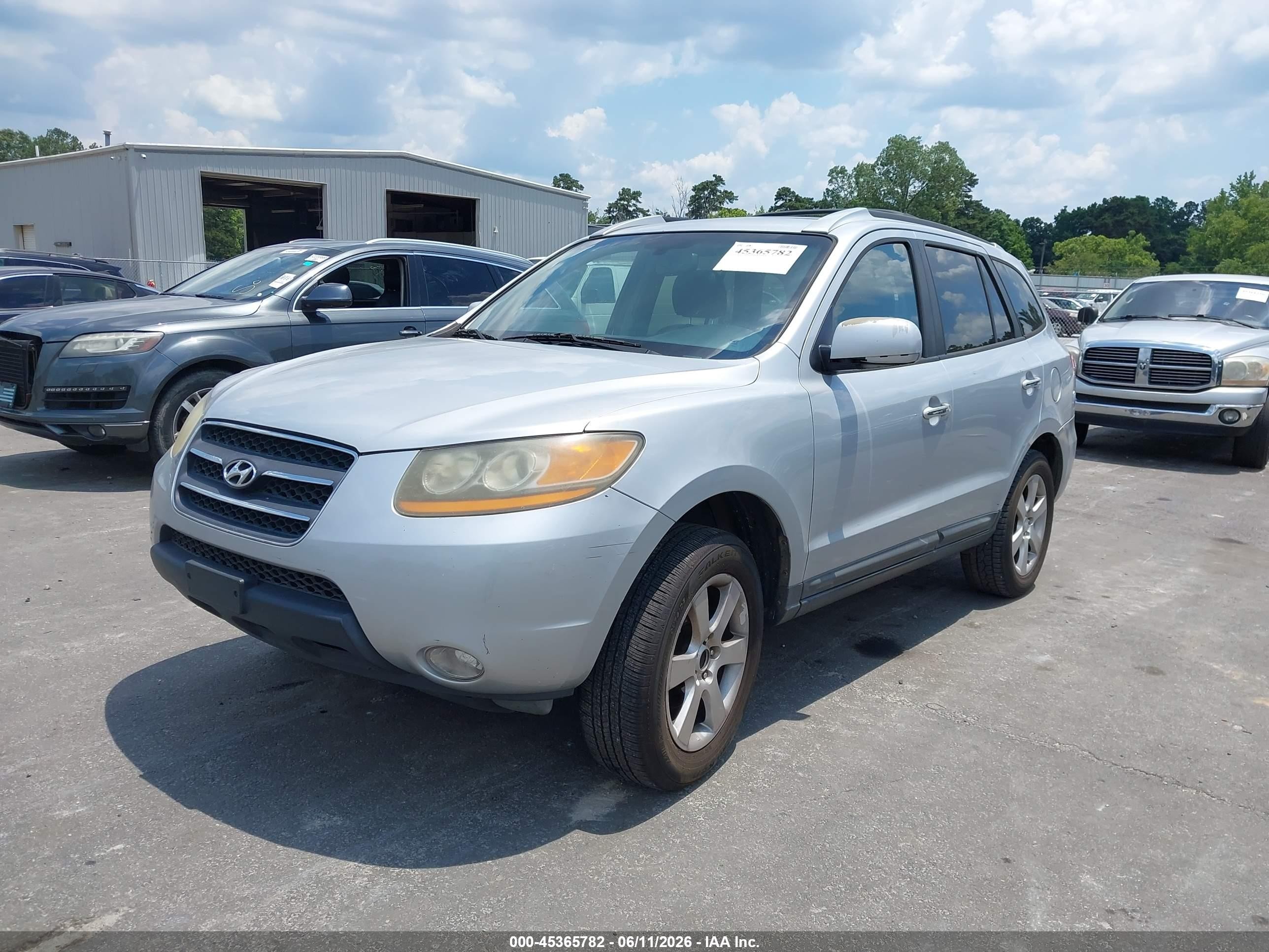 2009 Hyundai Santa Fe Limited Серебряный vin: 5NMSH13E39H310543
