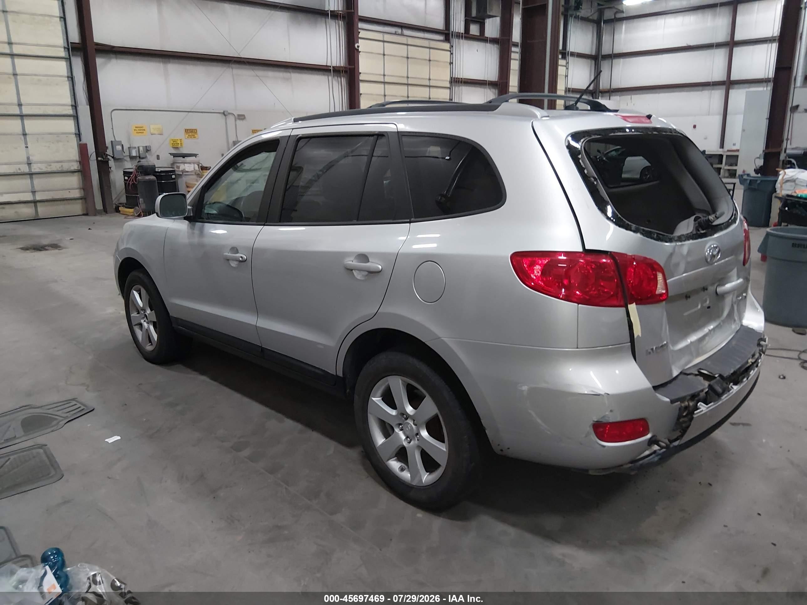 2007 Hyundai Santa Fe Limited/se Silver vin: 5NMSH13E47H008837