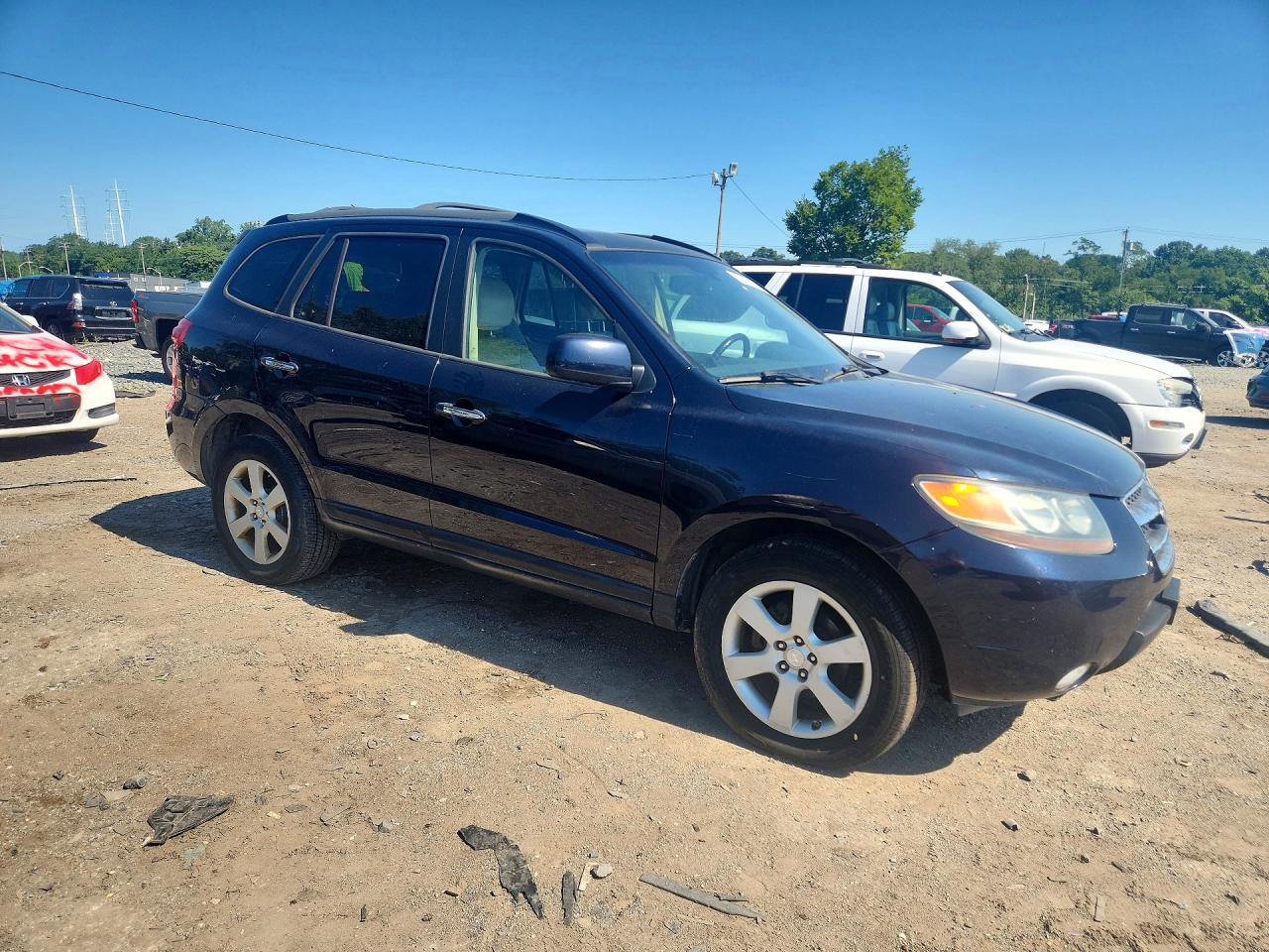 2007 Hyundai Santa Fe Se Blue vin: 5NMSH13E47H016999