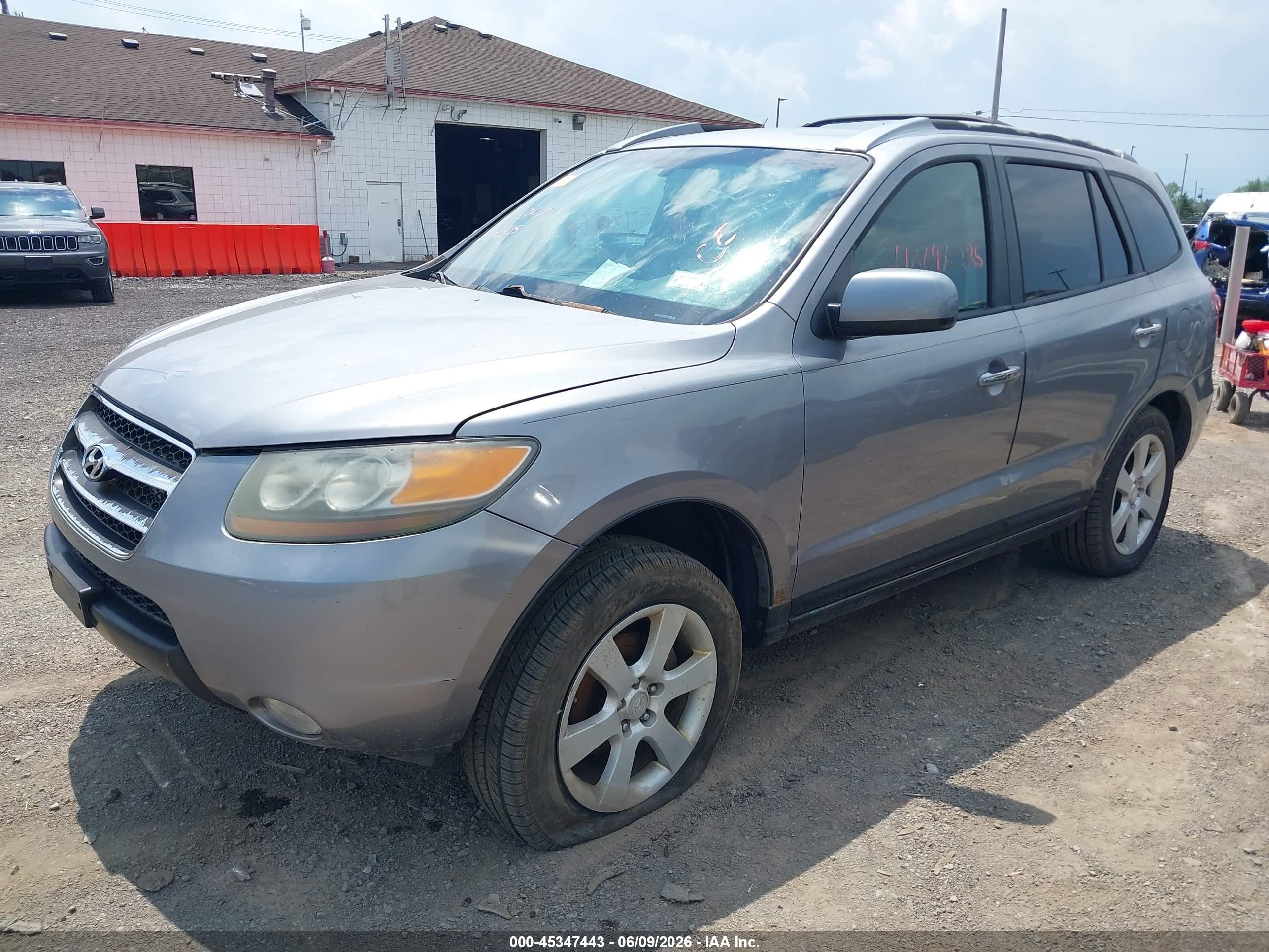 2007 Hyundai Santa Fe Limited/se Серый vin: 5NMSH13E47H018395