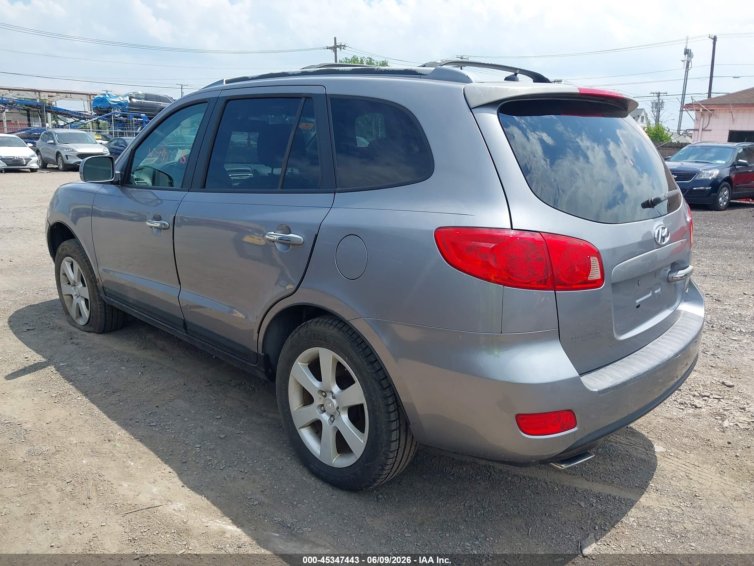 2007 Hyundai Santa Fe Limited/se Серый vin: 5NMSH13E47H018395