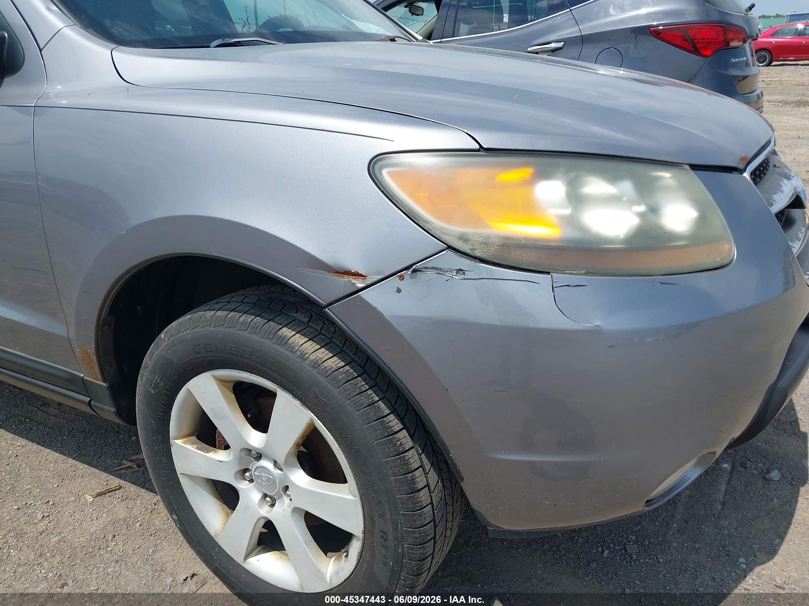 2007 Hyundai Santa Fe Limited/se Серый vin: 5NMSH13E47H018395