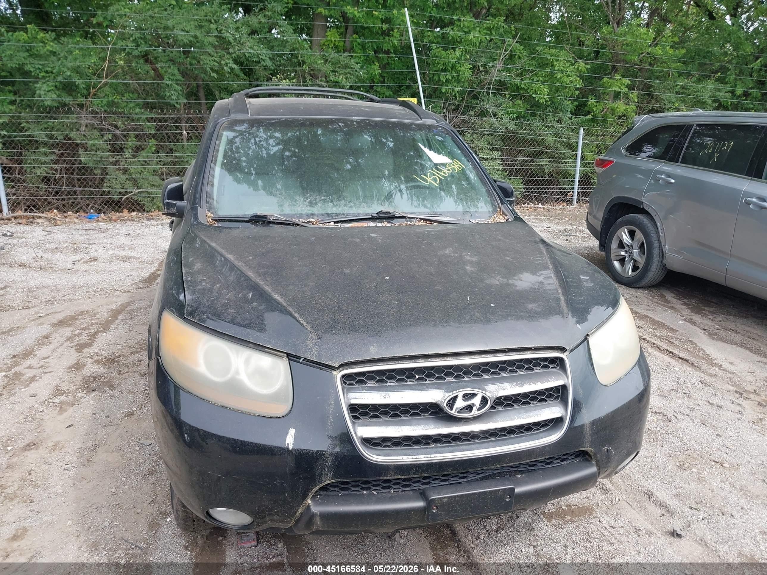 2007 Hyundai Santa Fe Limited/se Black vin: 5NMSH13E47H020387