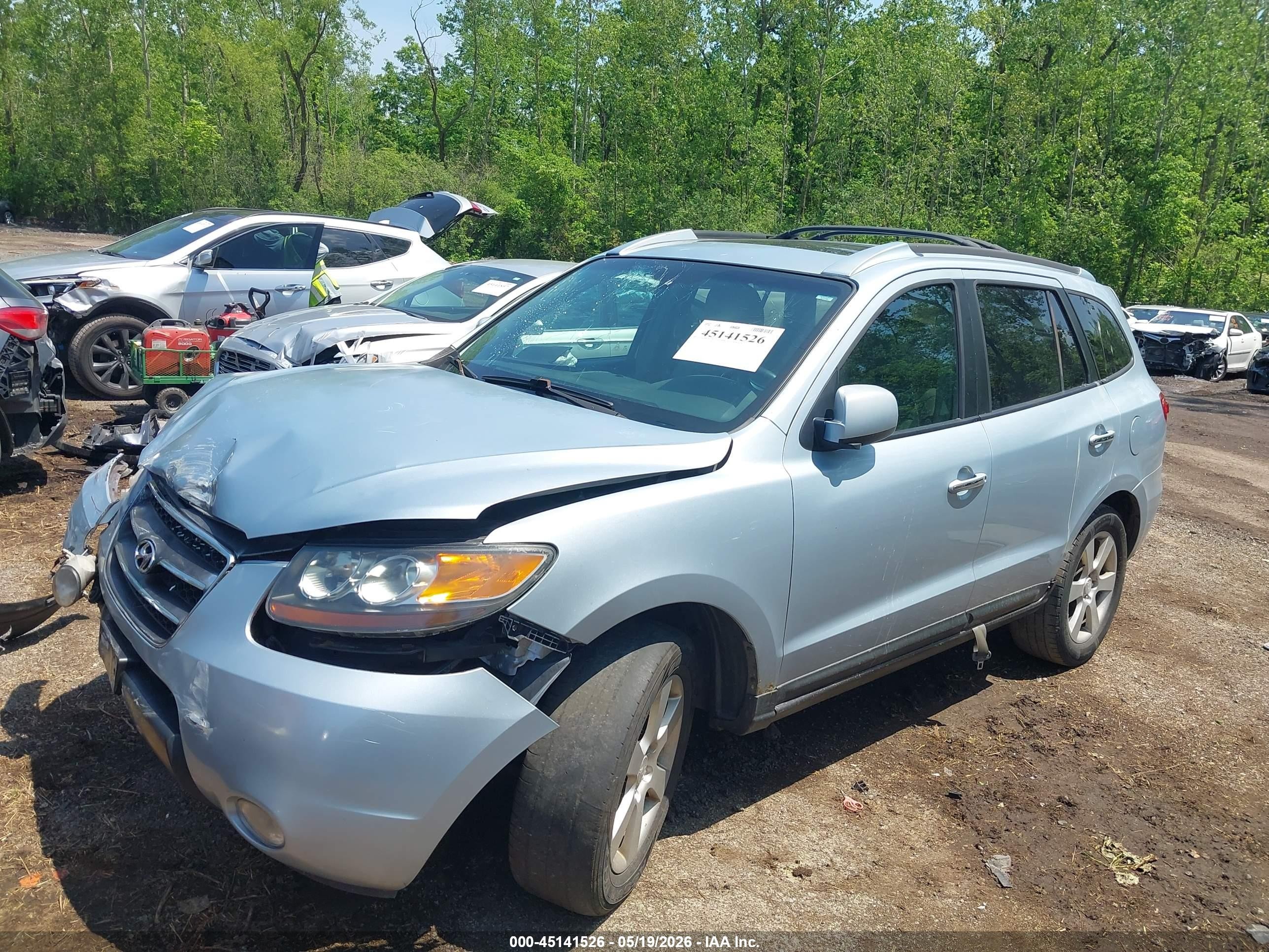 2007 Hyundai Santa Fe Limited/se Серый vin: 5NMSH13E47H043698