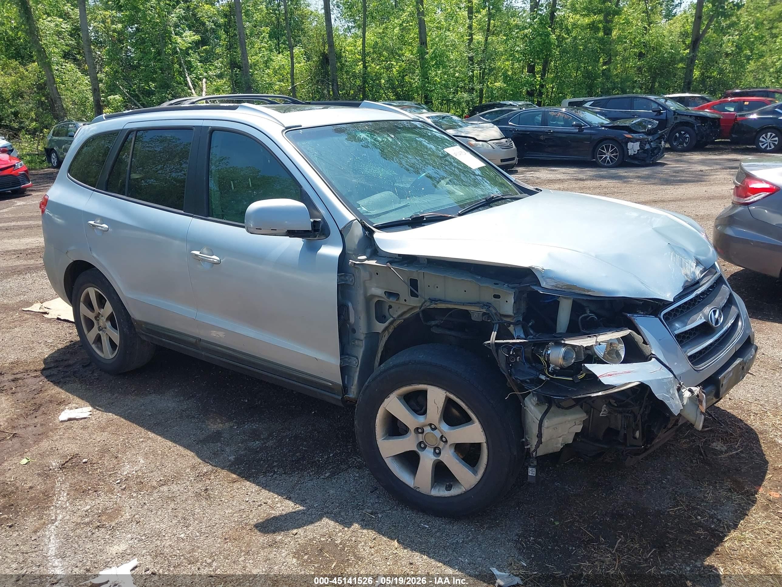 2007 Hyundai Santa Fe Limited/se Серый vin: 5NMSH13E47H043698