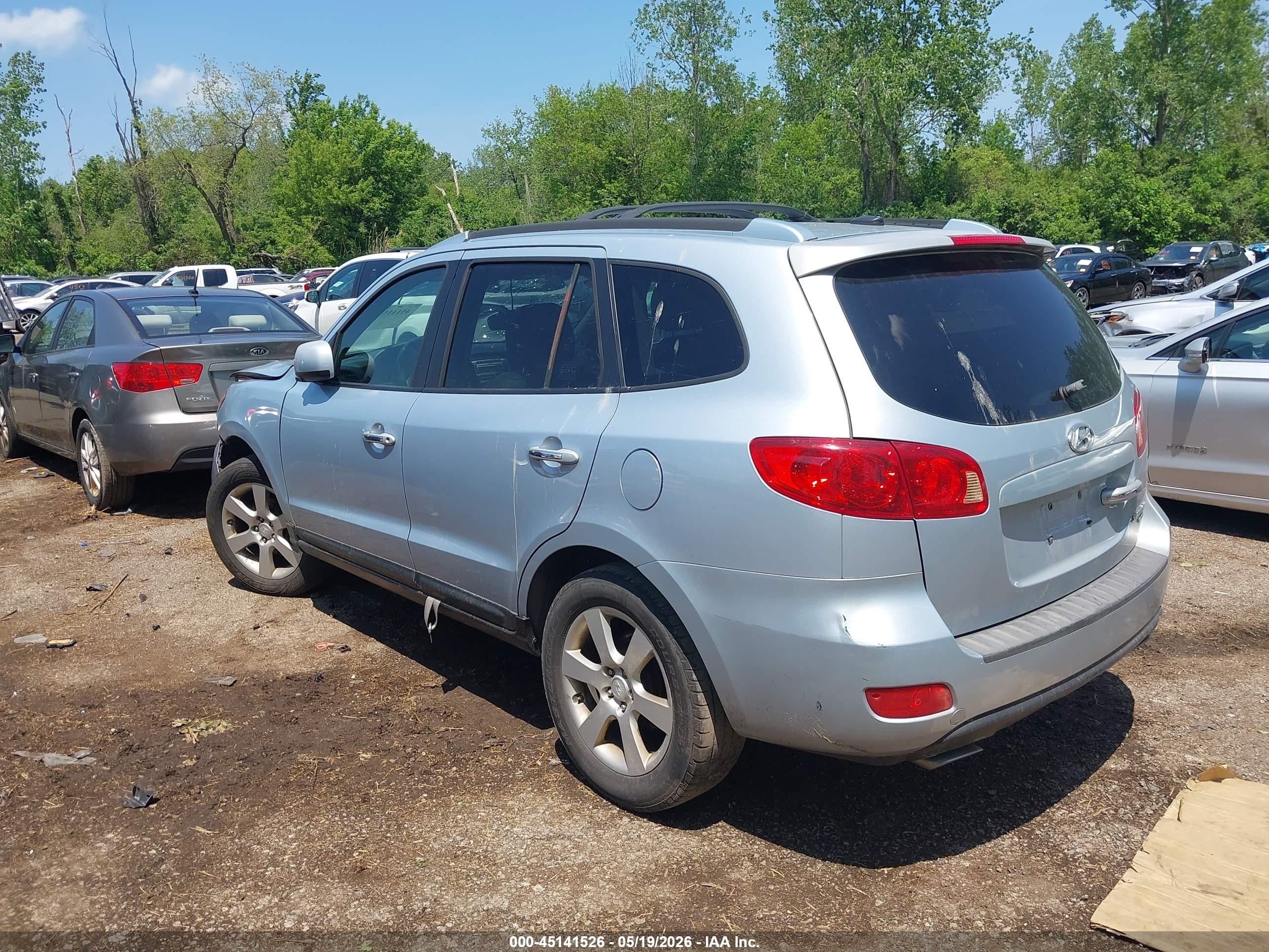 2007 Hyundai Santa Fe Limited/se Серый vin: 5NMSH13E47H043698
