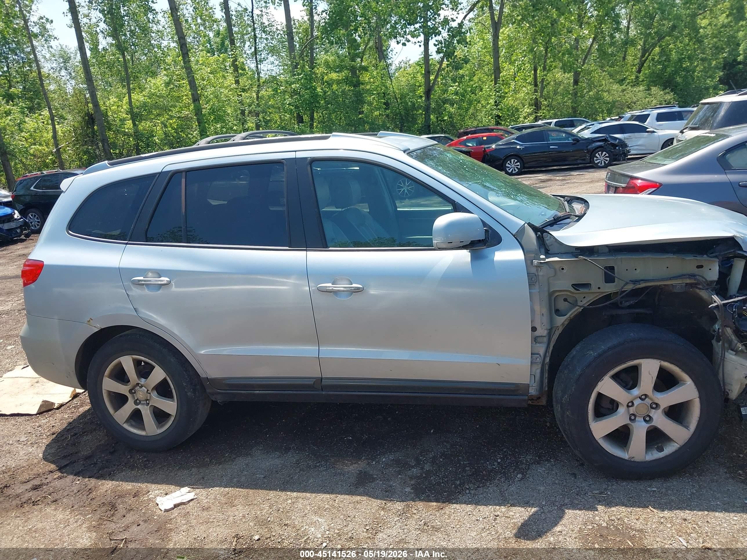 2007 Hyundai Santa Fe Limited/se Серый vin: 5NMSH13E47H043698