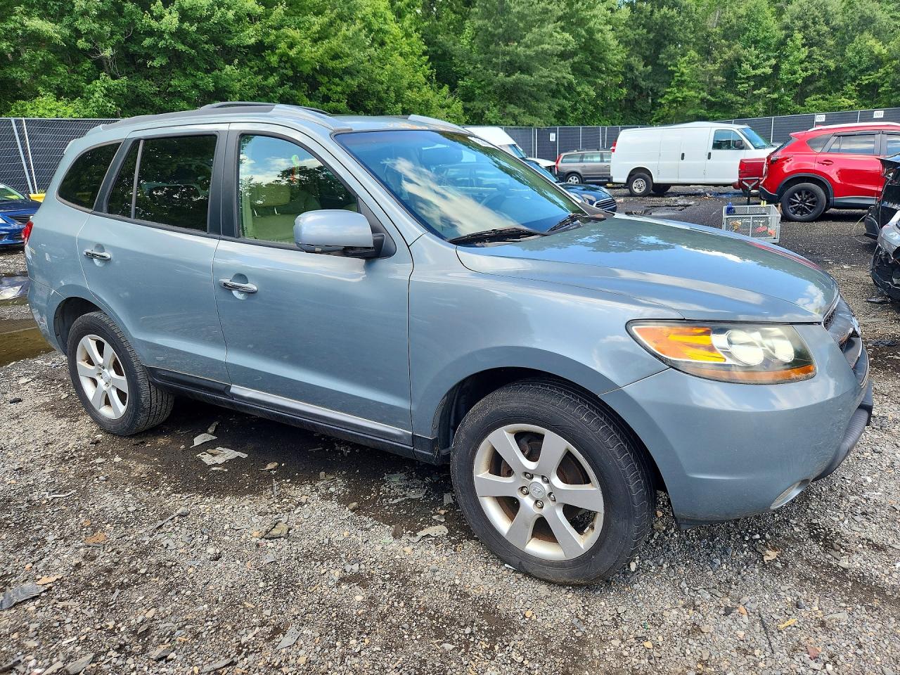 2007 Hyundai Santa Fe Se Blue vin: 5NMSH13E47H047945