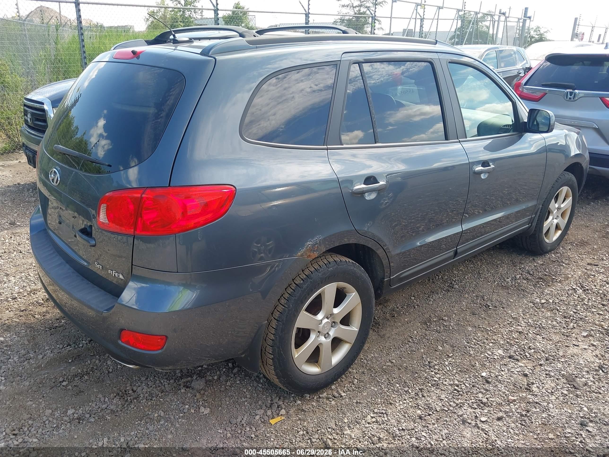 2007 Hyundai Santa Fe Limited/se Gray vin: 5NMSH13E47H064468