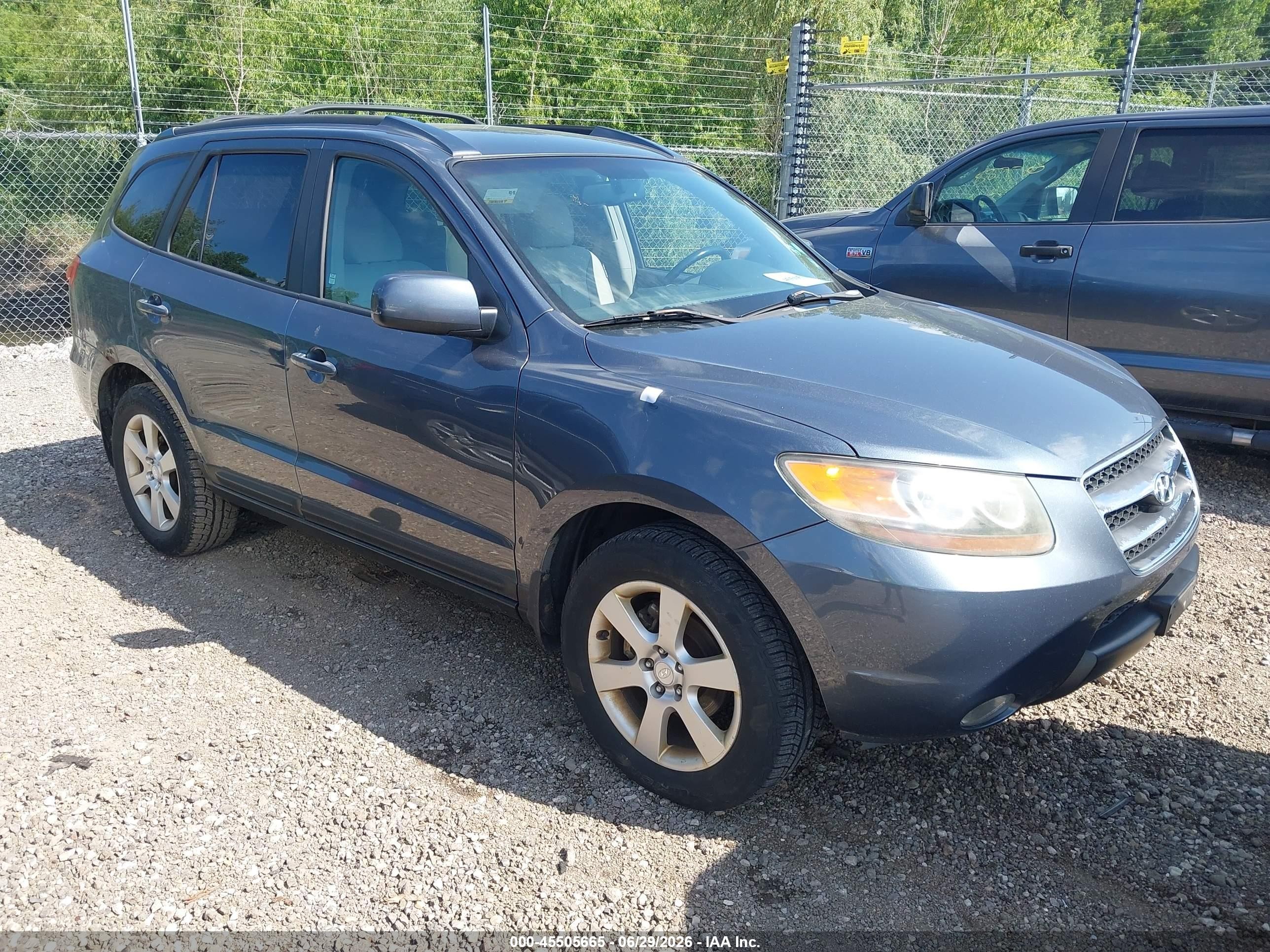 2007 Hyundai Santa Fe Limited/se Gray vin: 5NMSH13E47H064468