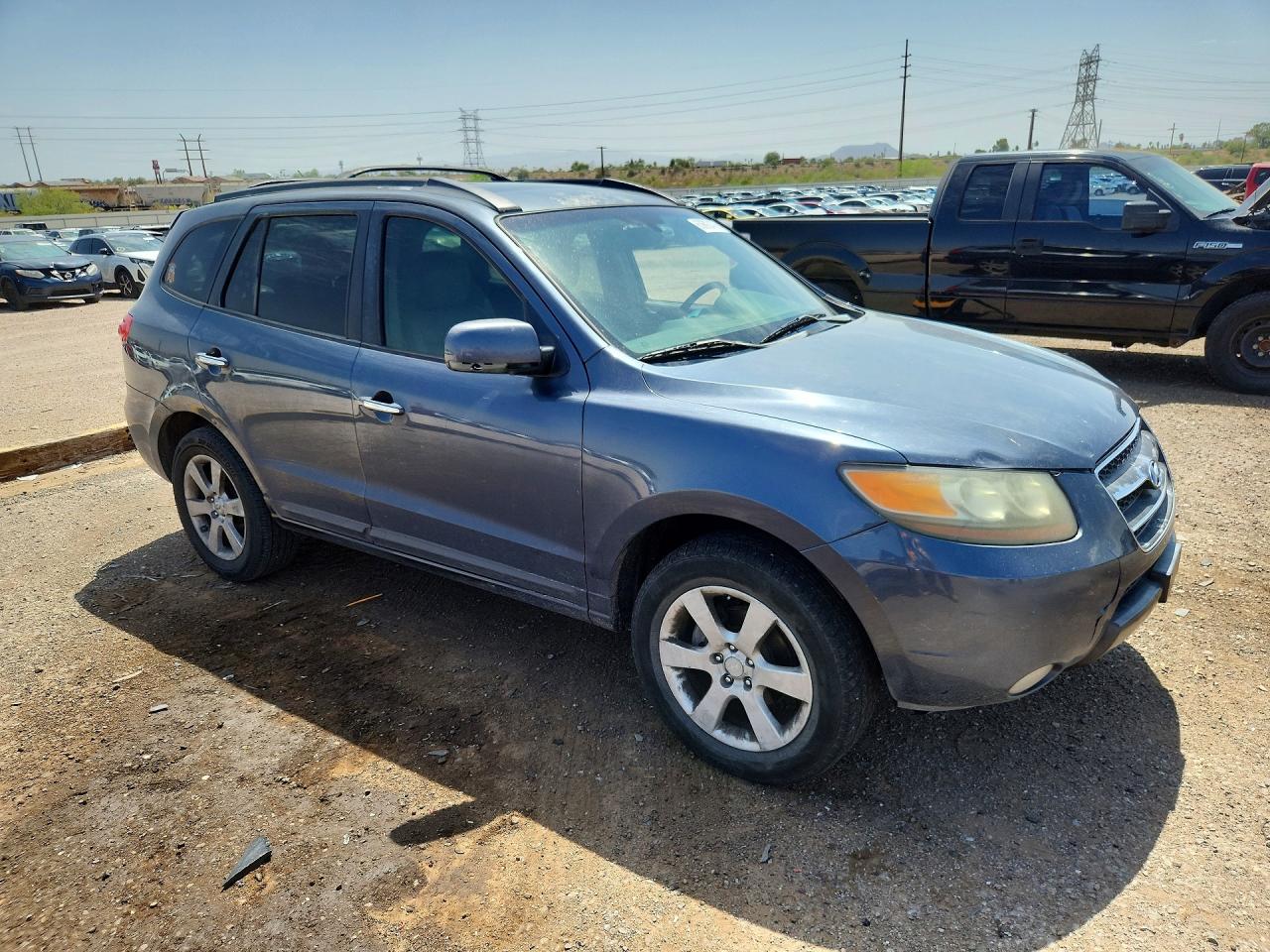 2007 Hyundai Santa Fe Se Бирюзовый vin: 5NMSH13E47H066785