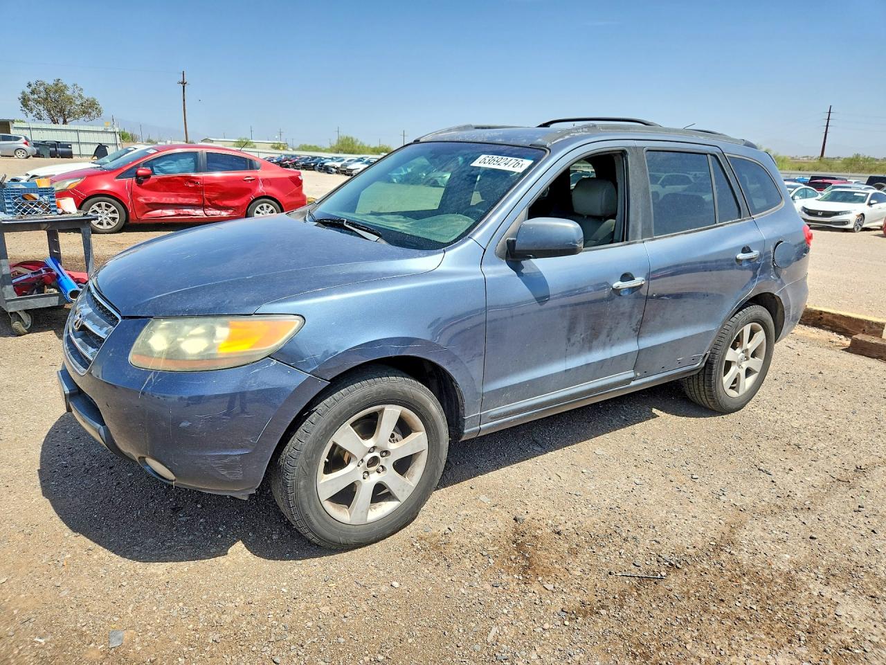 2007 Hyundai Santa Fe Se Teal vin: 5NMSH13E47H066785