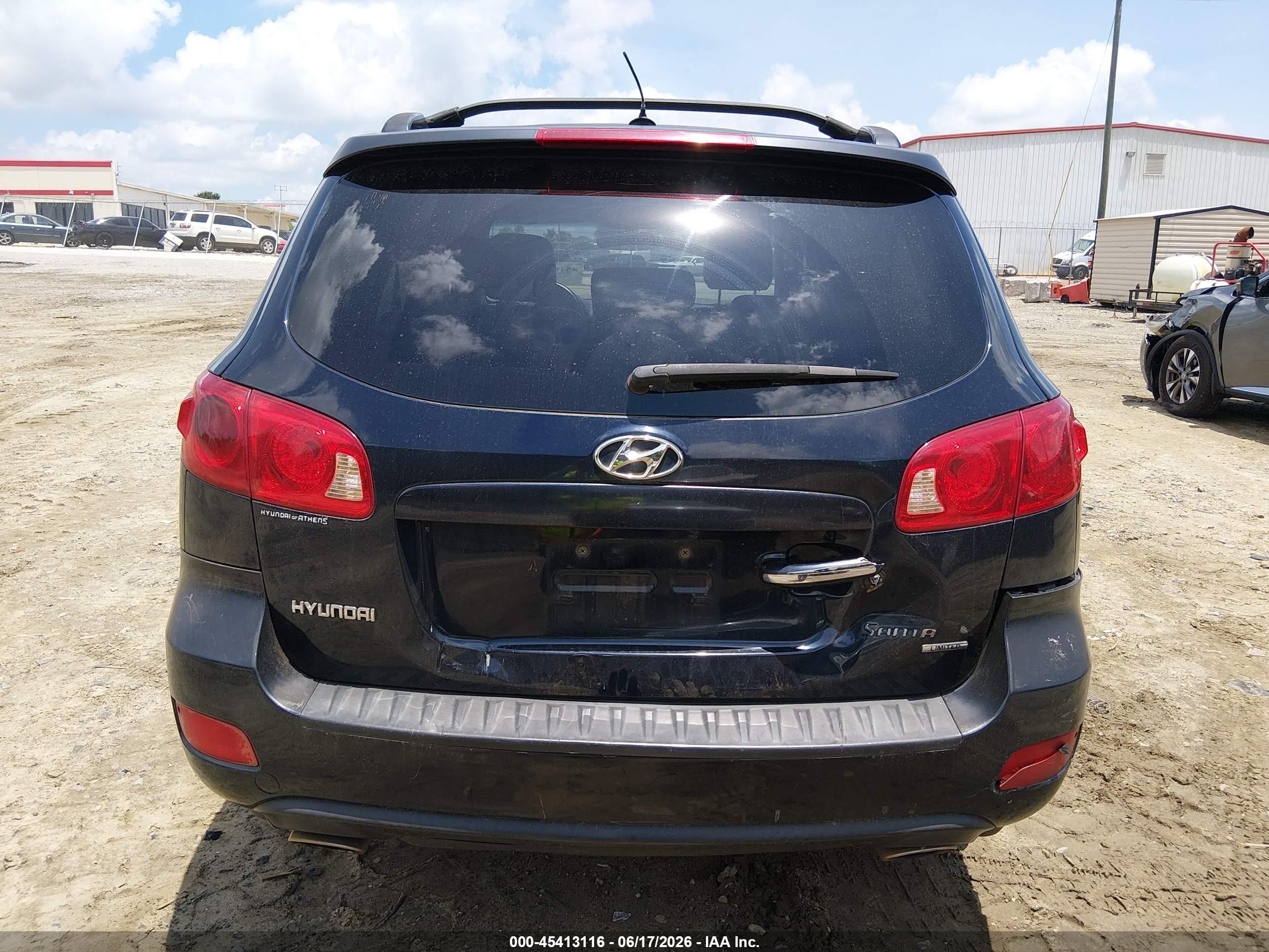 2007 Hyundai Santa Fe Limited/se Blue vin: 5NMSH13E47H070772