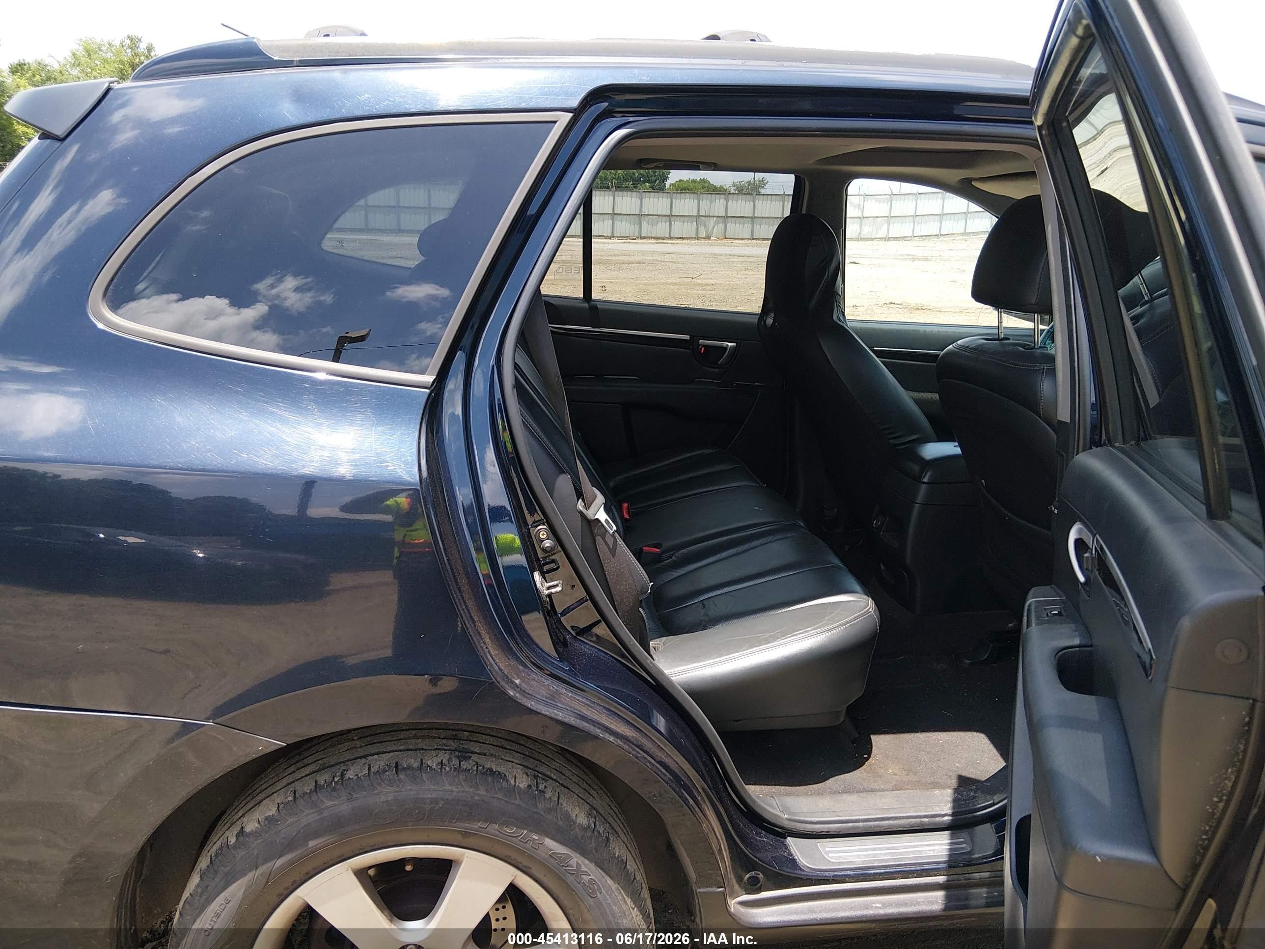 2007 Hyundai Santa Fe Limited/se Blue vin: 5NMSH13E47H070772