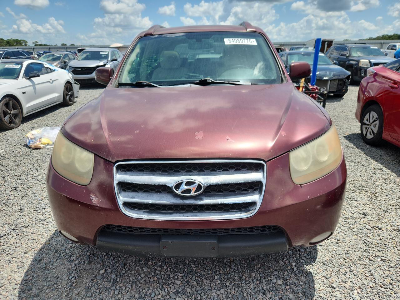 2007 Hyundai Santa Fe Se Burgundy vin: 5NMSH13E47H089354